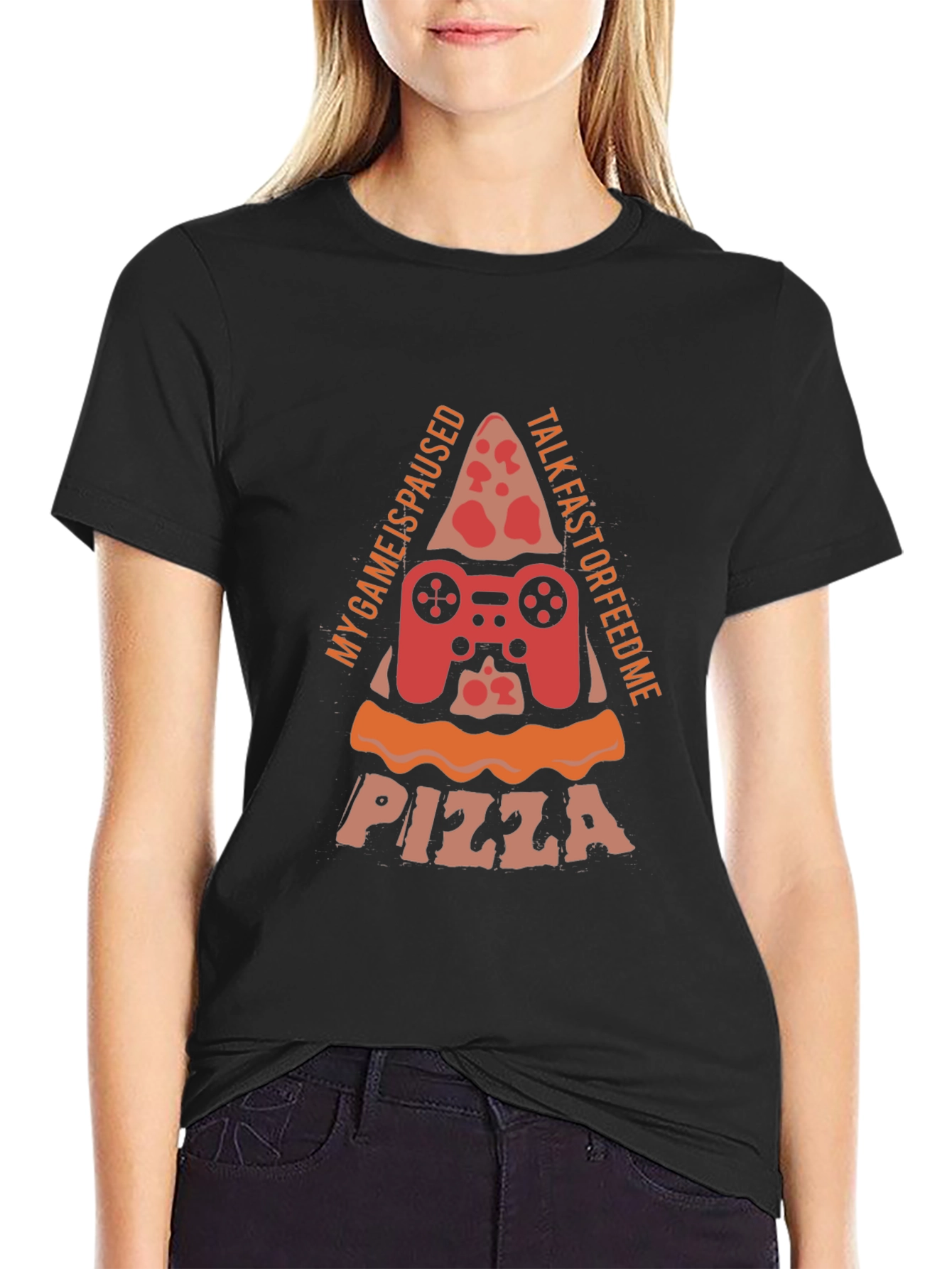 Gamer Pizza T-Shirt - My Game is Paused