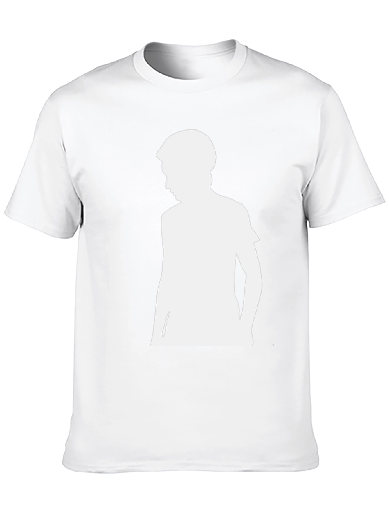 Black T-Shirt with White Silhouette Design