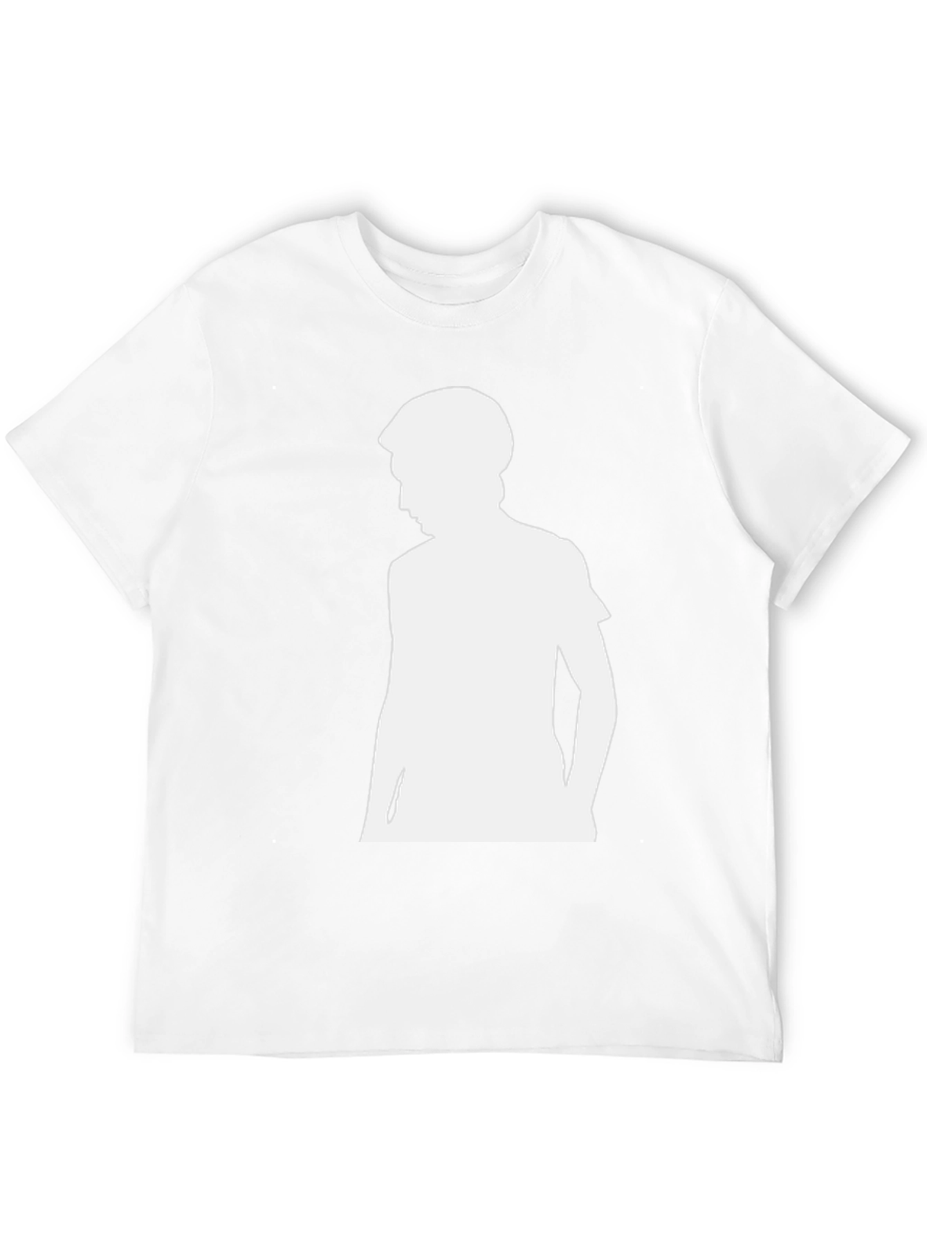 Black T-Shirt with White Silhouette Design