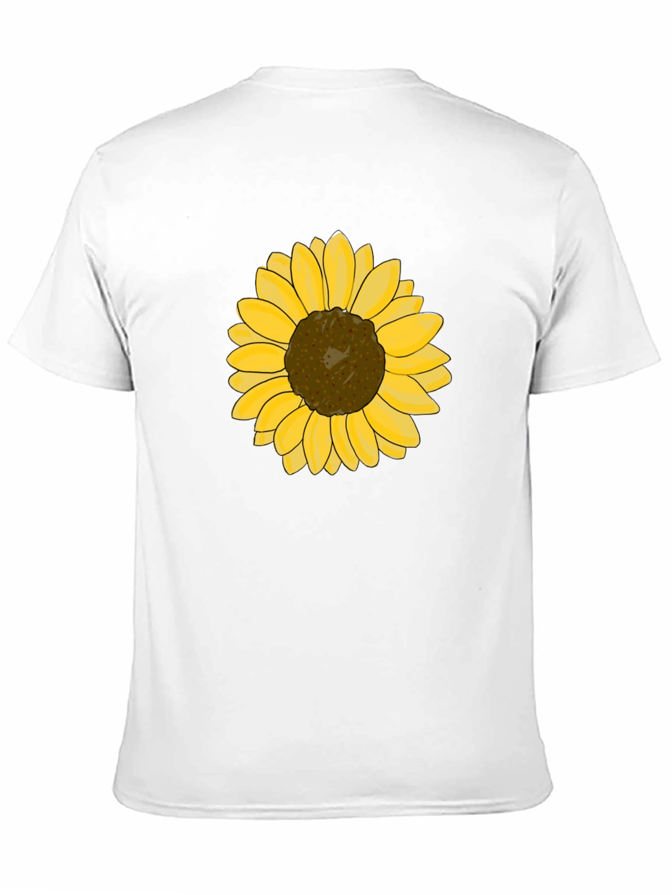 Sunflower Graphic Tee - Black Cotton Casual T-Shirt