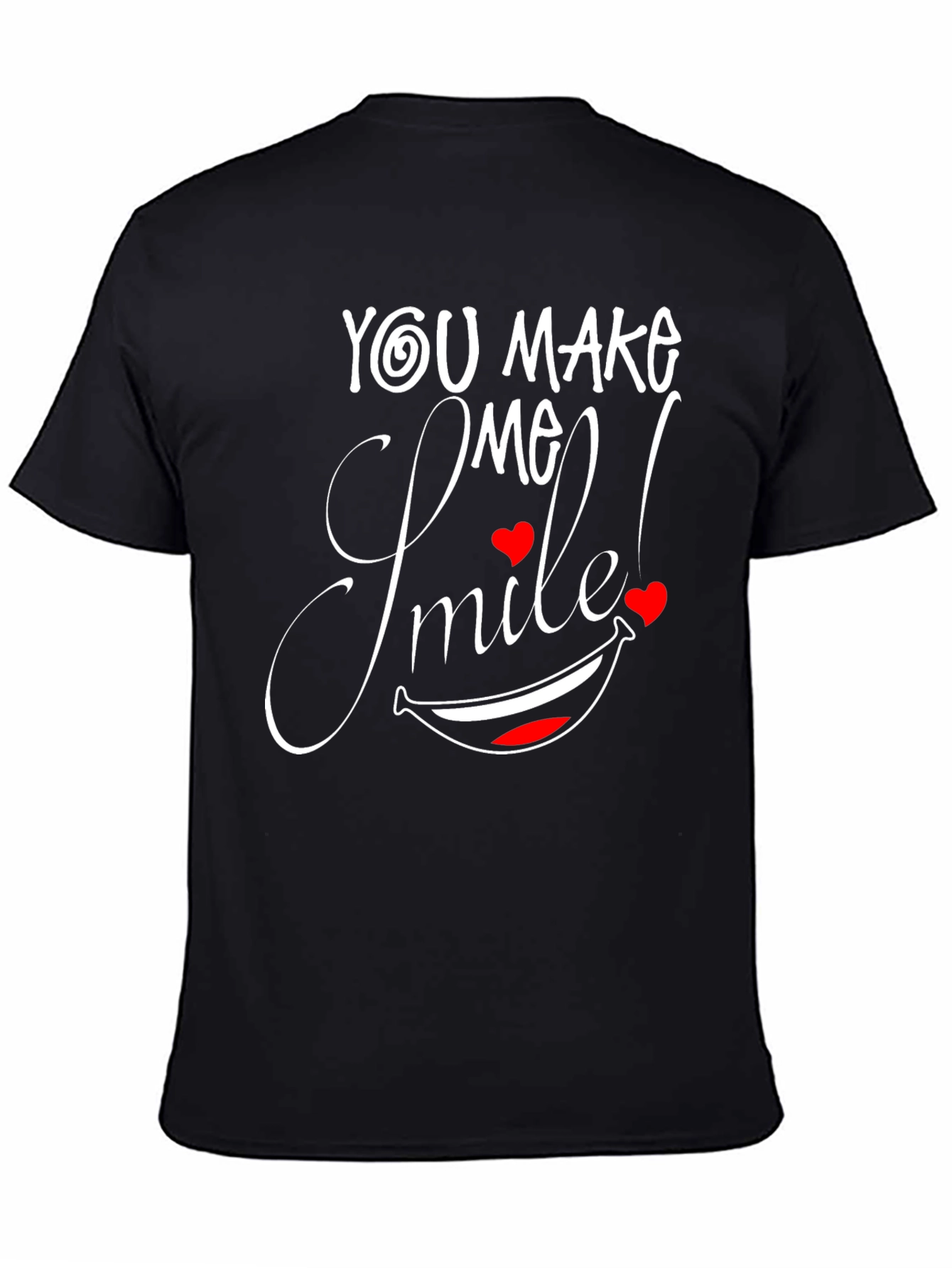 You Make Me Smile Black Graphic Tee