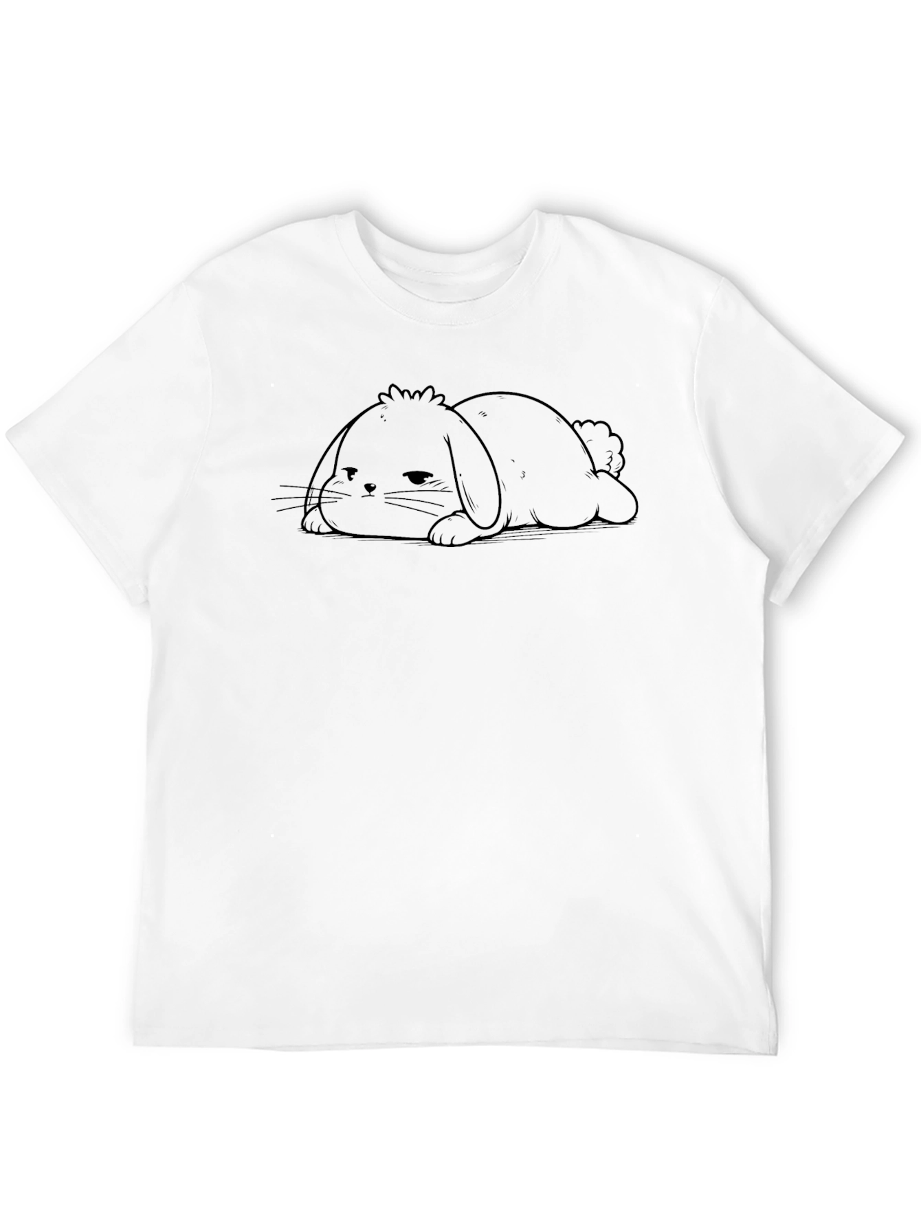 Relaxed Bunny Graphic Tee - Soft Cotton Blend