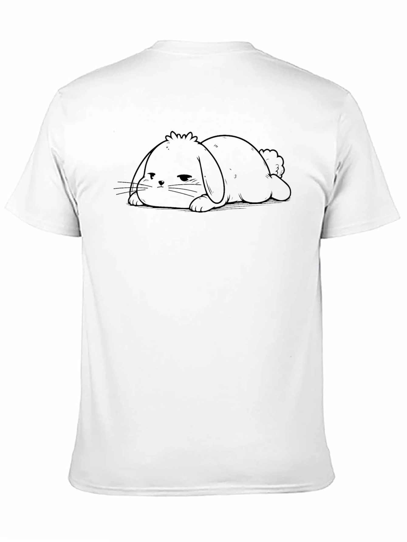 Relaxed Bunny Graphic Tee - Soft Cotton Blend