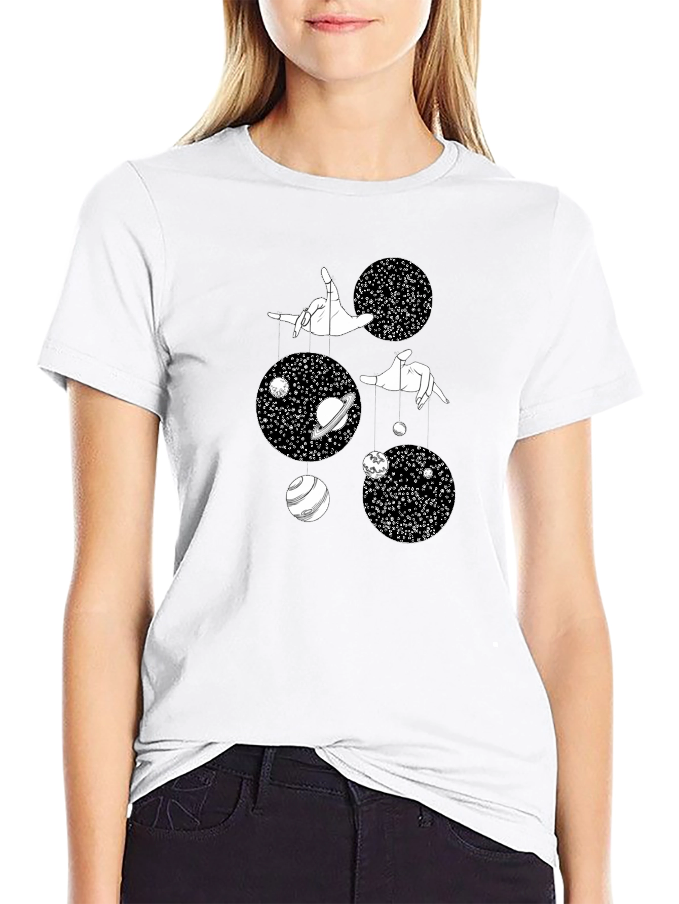 Cosmic Marionette Graphic Tee - Black