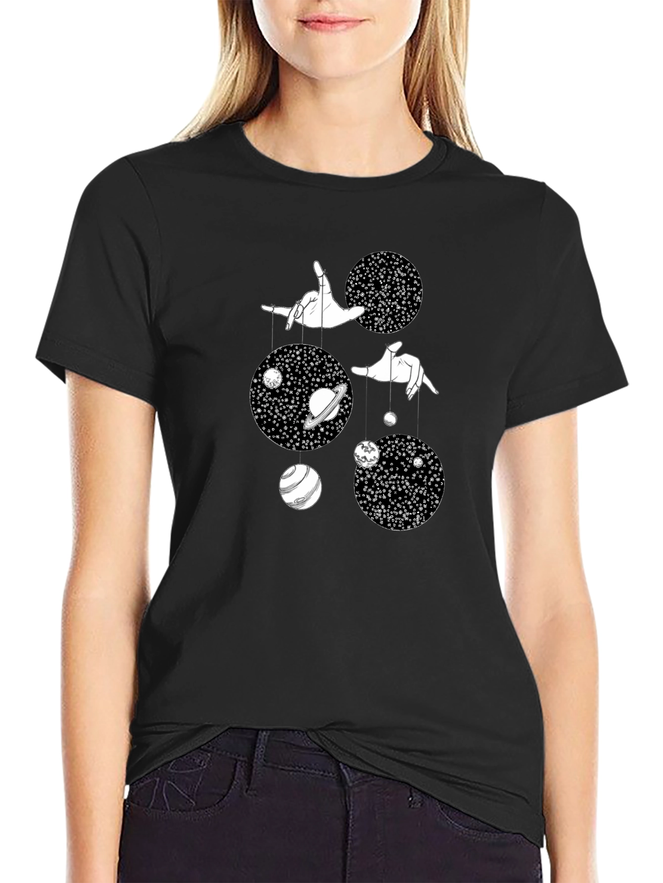 Cosmic Marionette Graphic Tee - Black