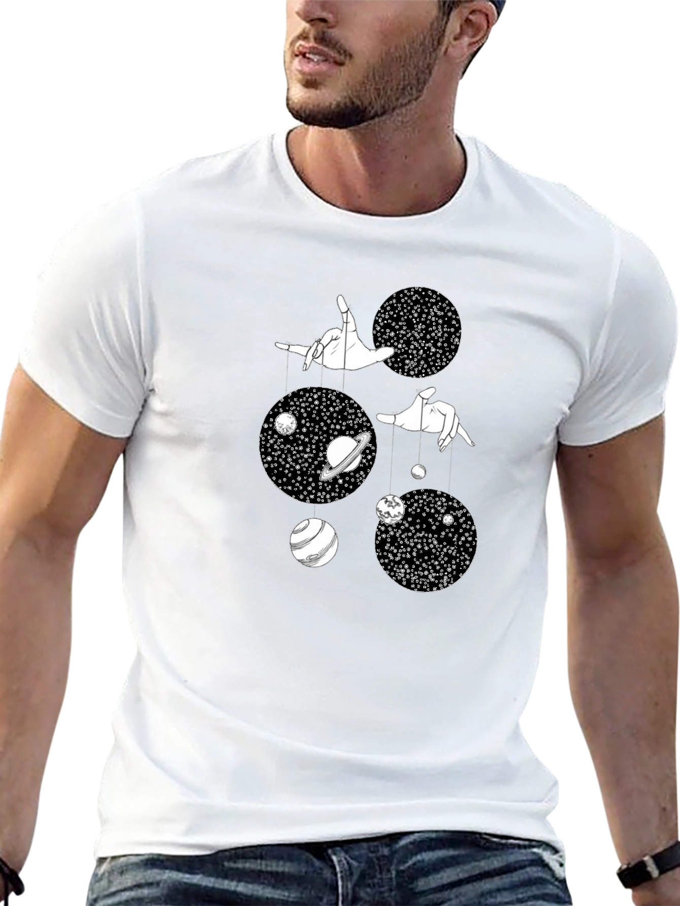 Cosmic Marionette Graphic Tee - Black