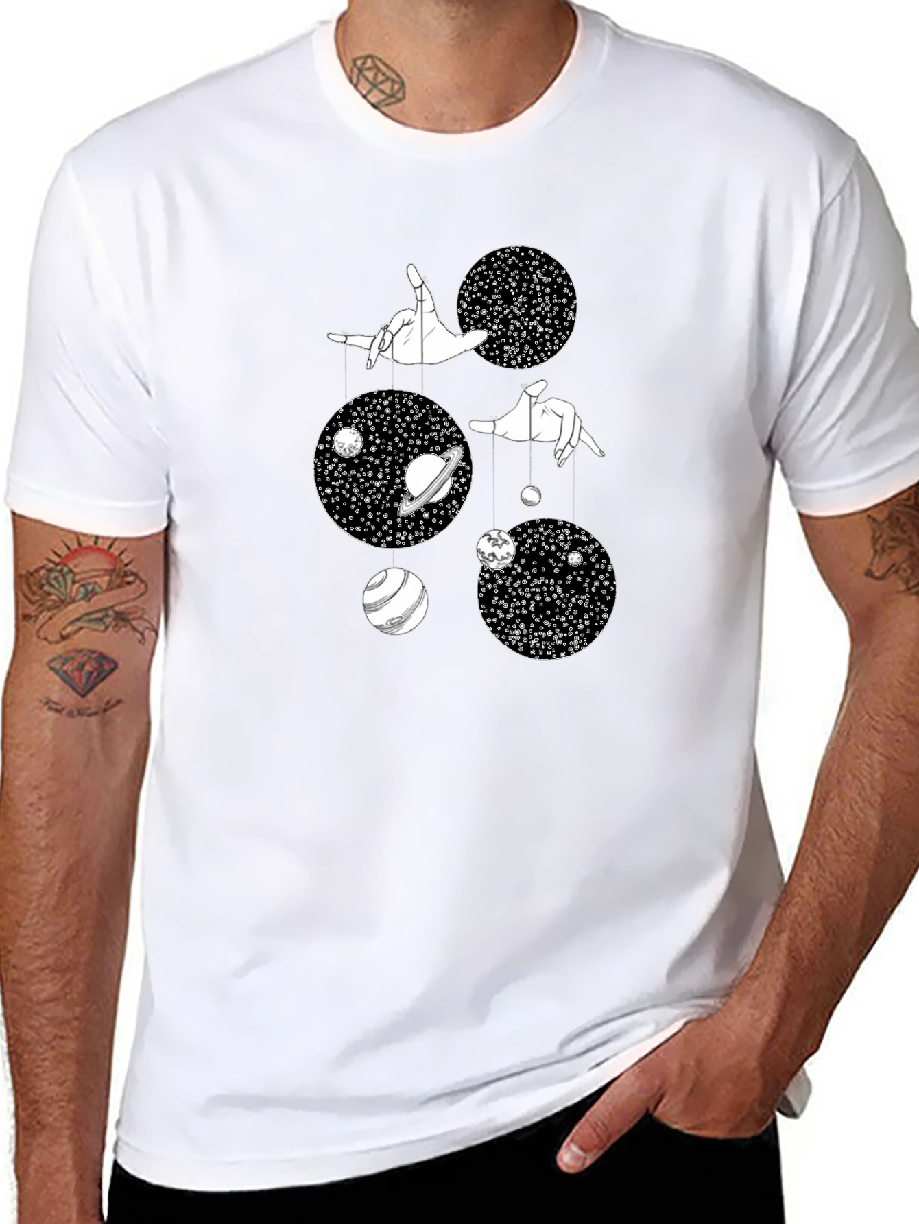 Cosmic Marionette Graphic Tee - Black