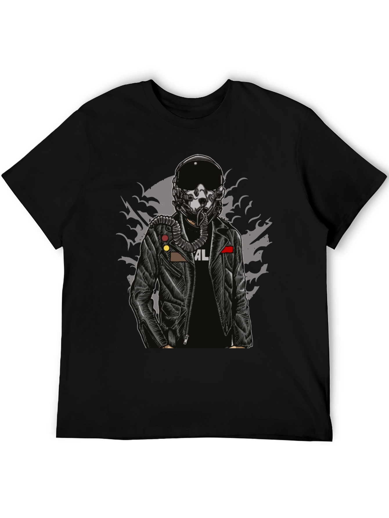 Pilot Helmet Graphic T-Shirt - Edgy Streetwear