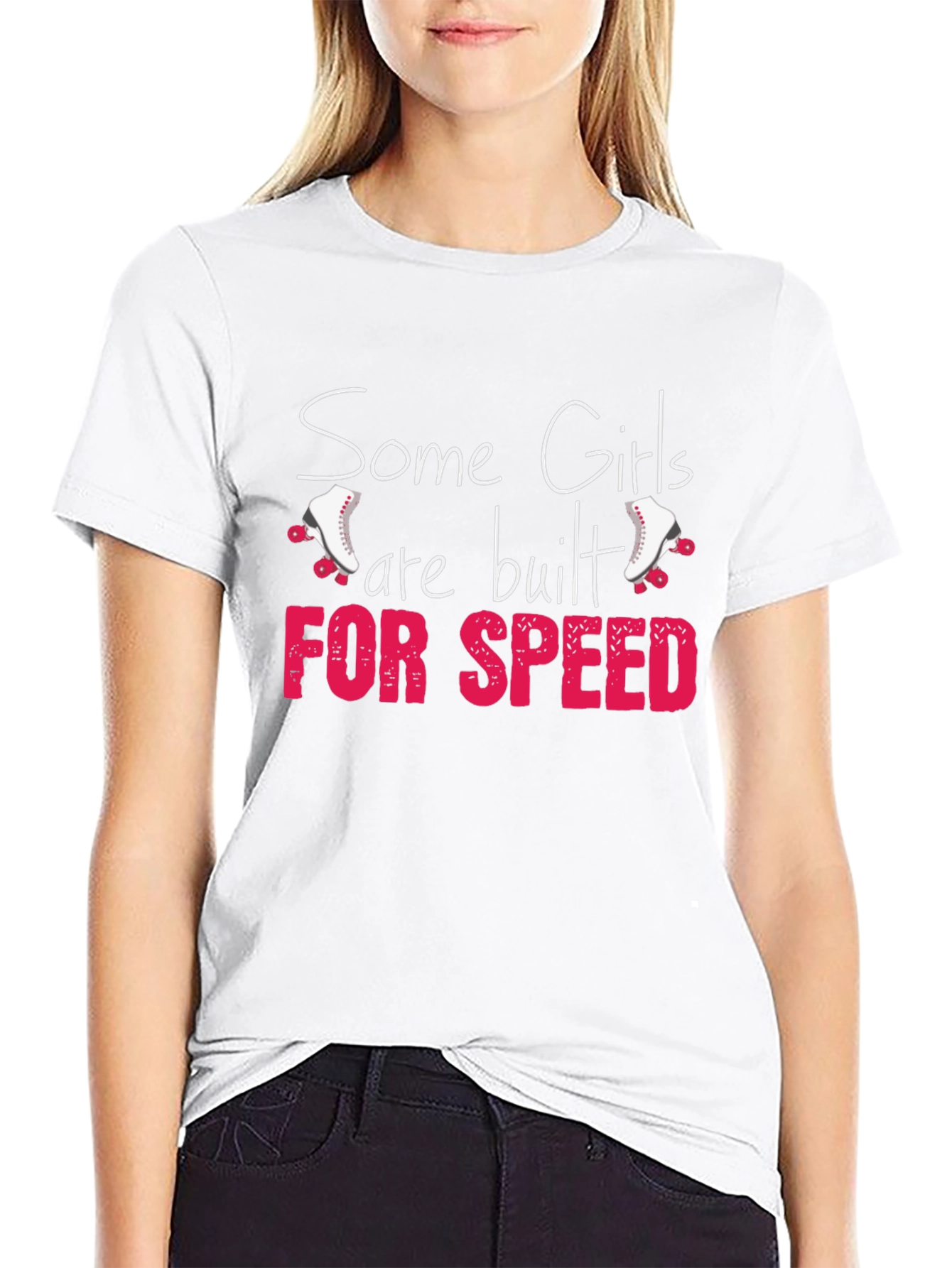 Girls Built for Speed Roller Skate Graphic T-Shirt