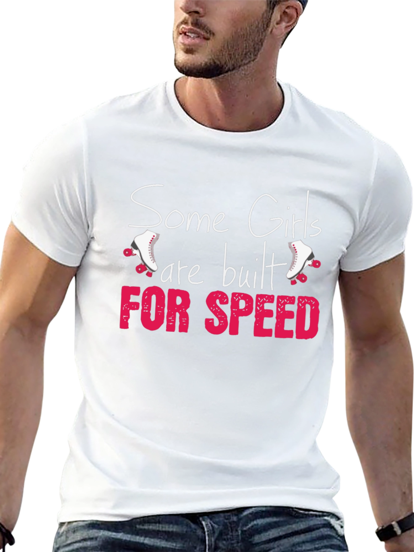Girls Built for Speed Roller Skate Graphic T-Shirt