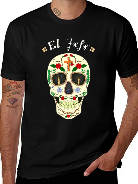 El Jefe Sugar Skull T-Shirt - Day of the Dead