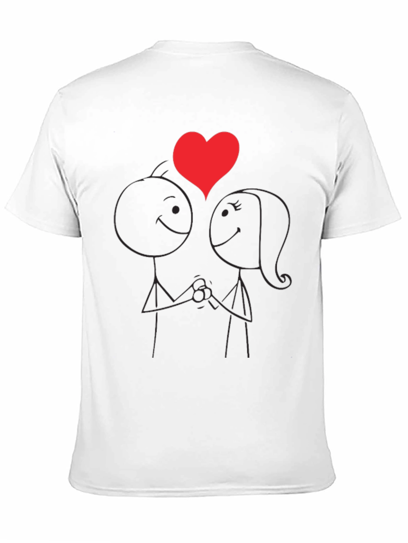 Romantic Stick Figure Couple T-Shirt