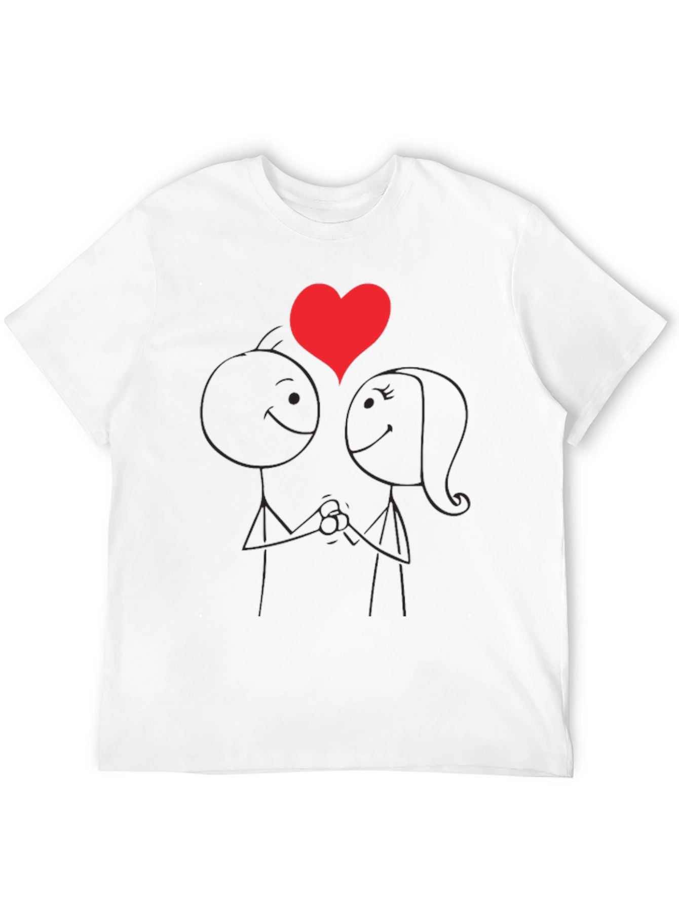 Romantic Stick Figure Couple T-Shirt