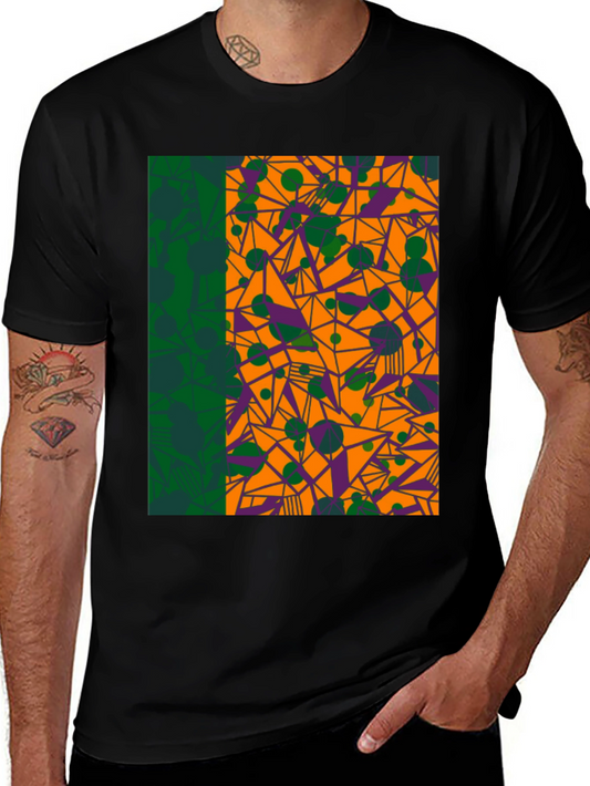 Geometric Patterned Graphic Tee