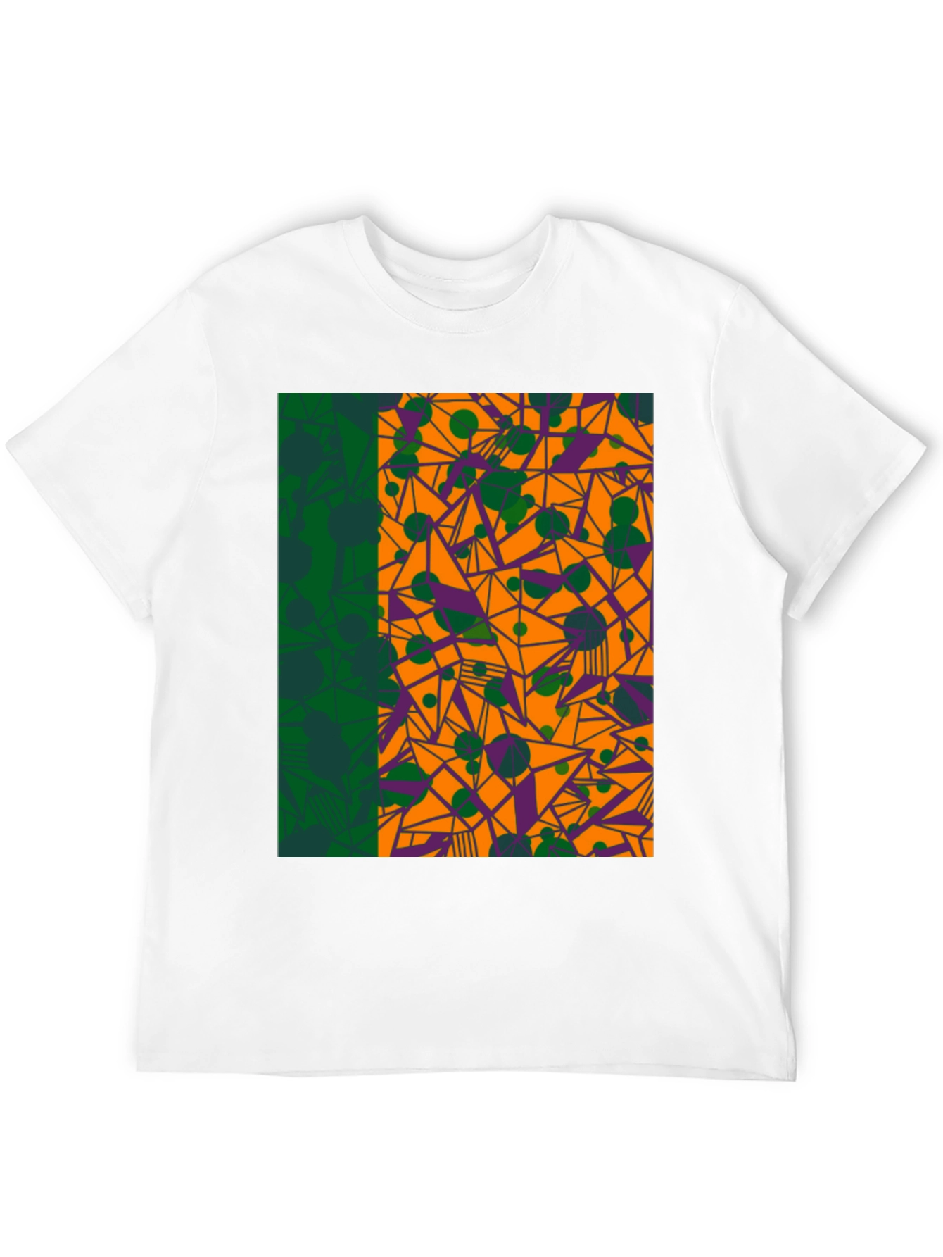 Geometric Patterned Graphic Tee