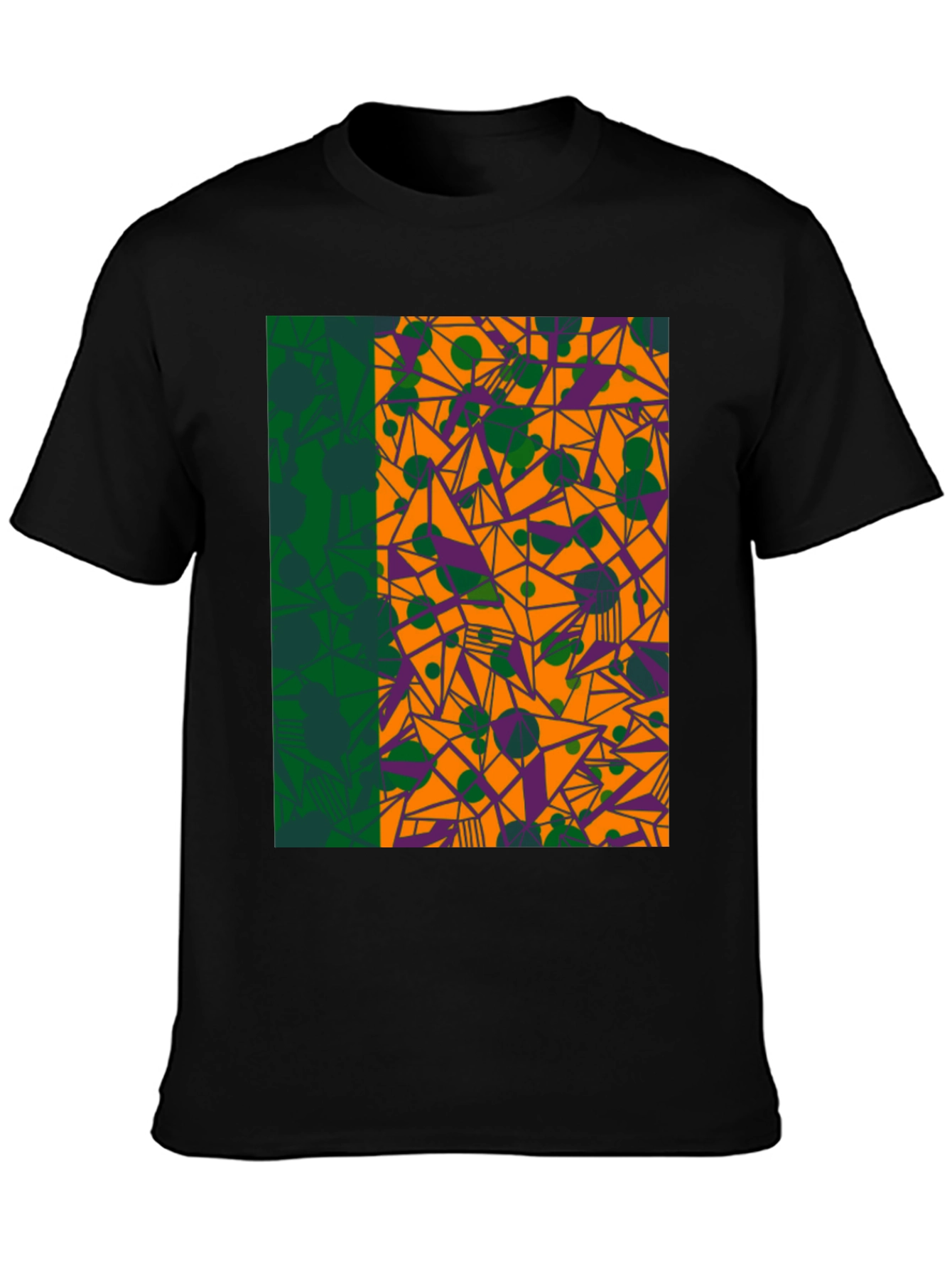 Geometric Patterned Graphic Tee