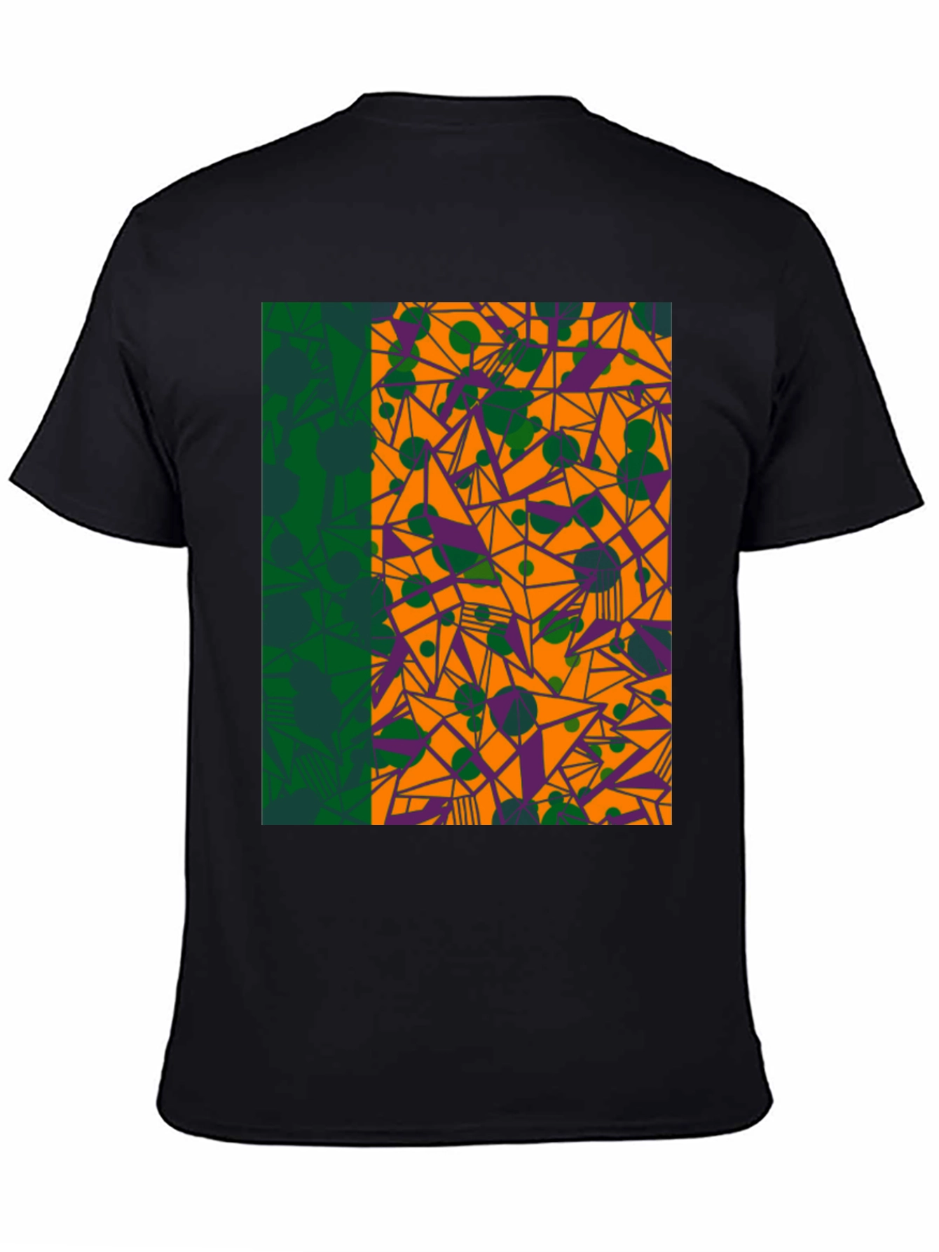 Geometric Patterned Graphic Tee