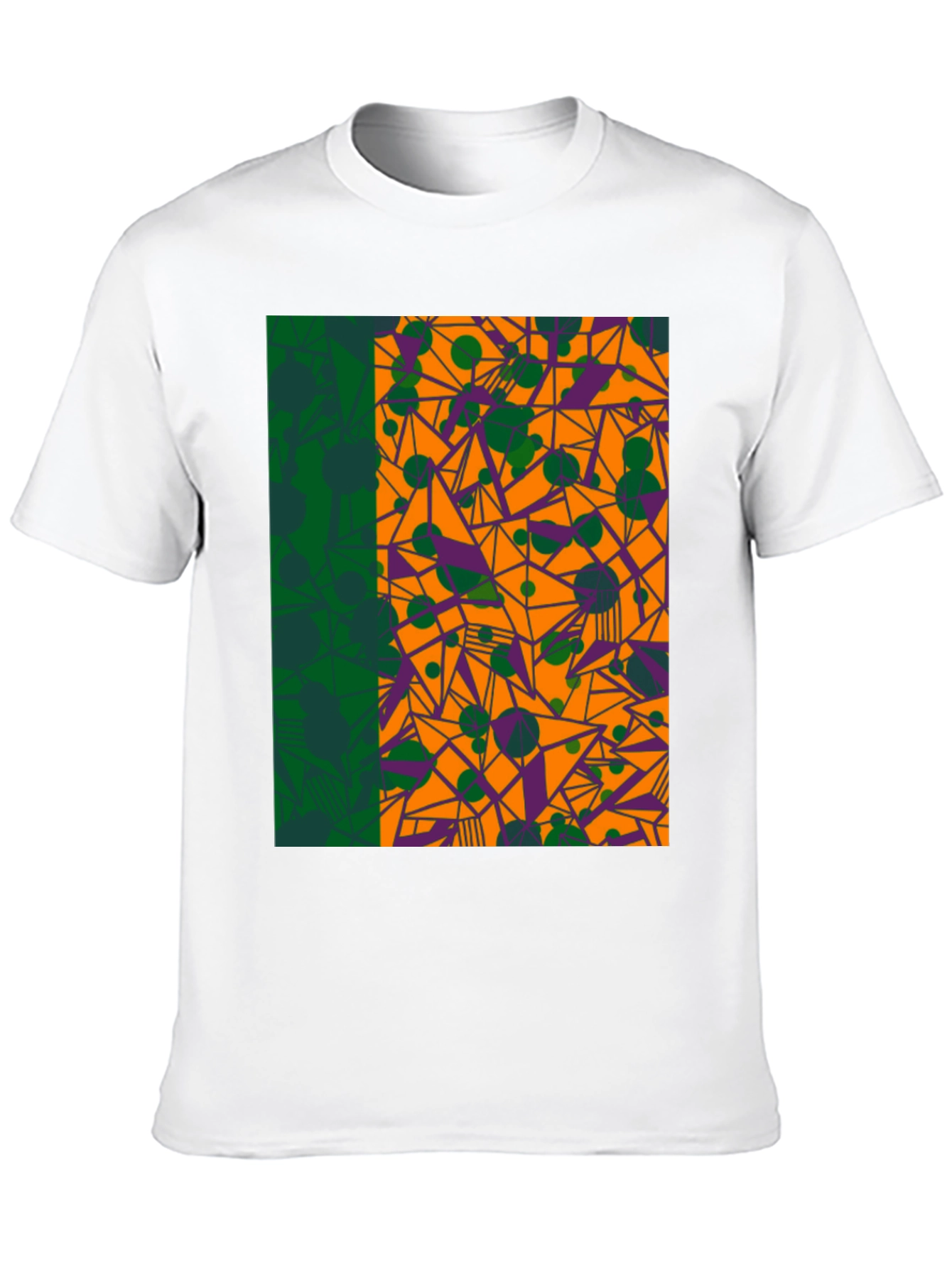 Geometric Patterned Graphic Tee