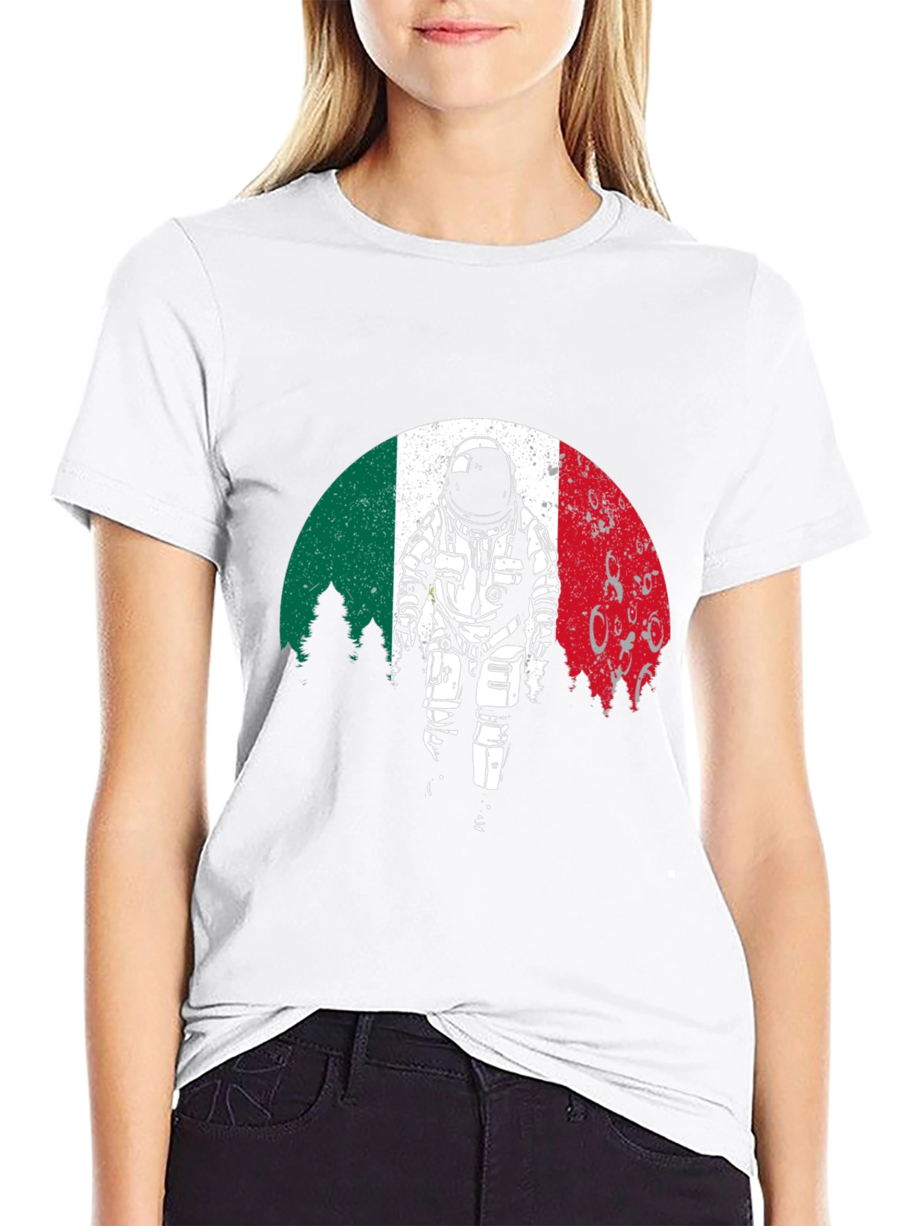 Astronaut T-Shirt: Italian Flag Design