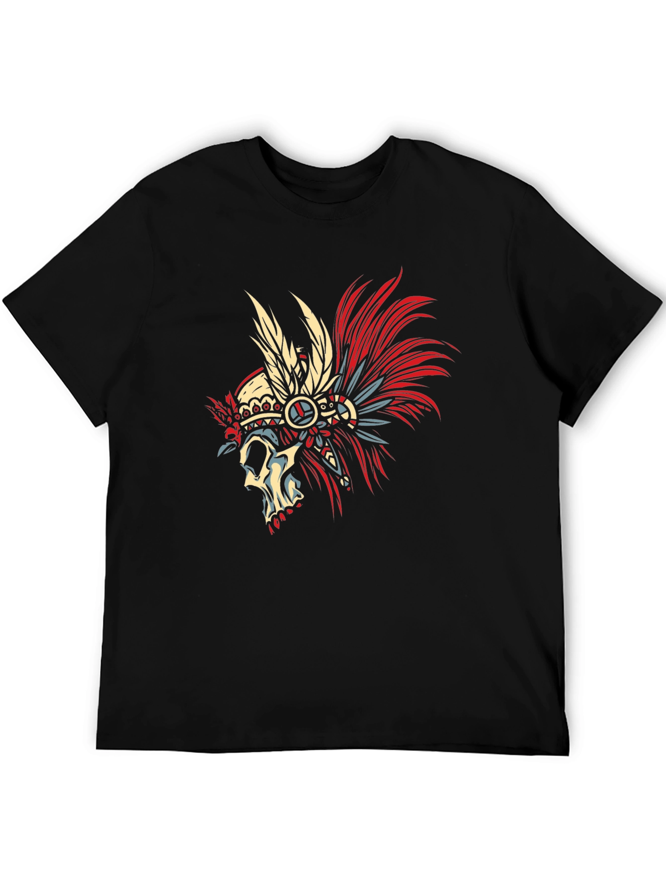 Skull Chief Black T-Shirt - Unique Graphic Tee