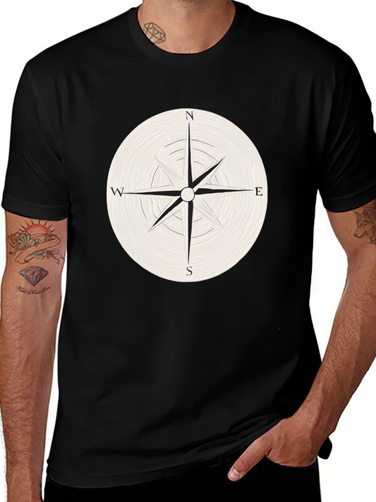 Compass Rose Graphic T-Shirt - Classic Navigator Style