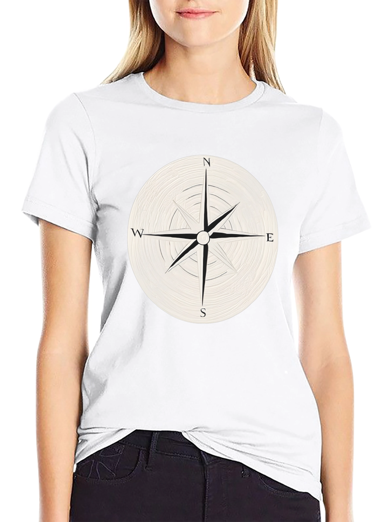Compass Rose Graphic T-Shirt - Classic Navigator Style