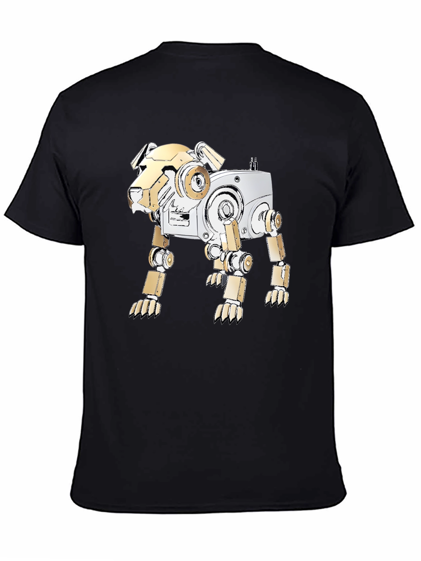 Robot Dog Graphic Tee - Stylish Sci-Fi Shirt