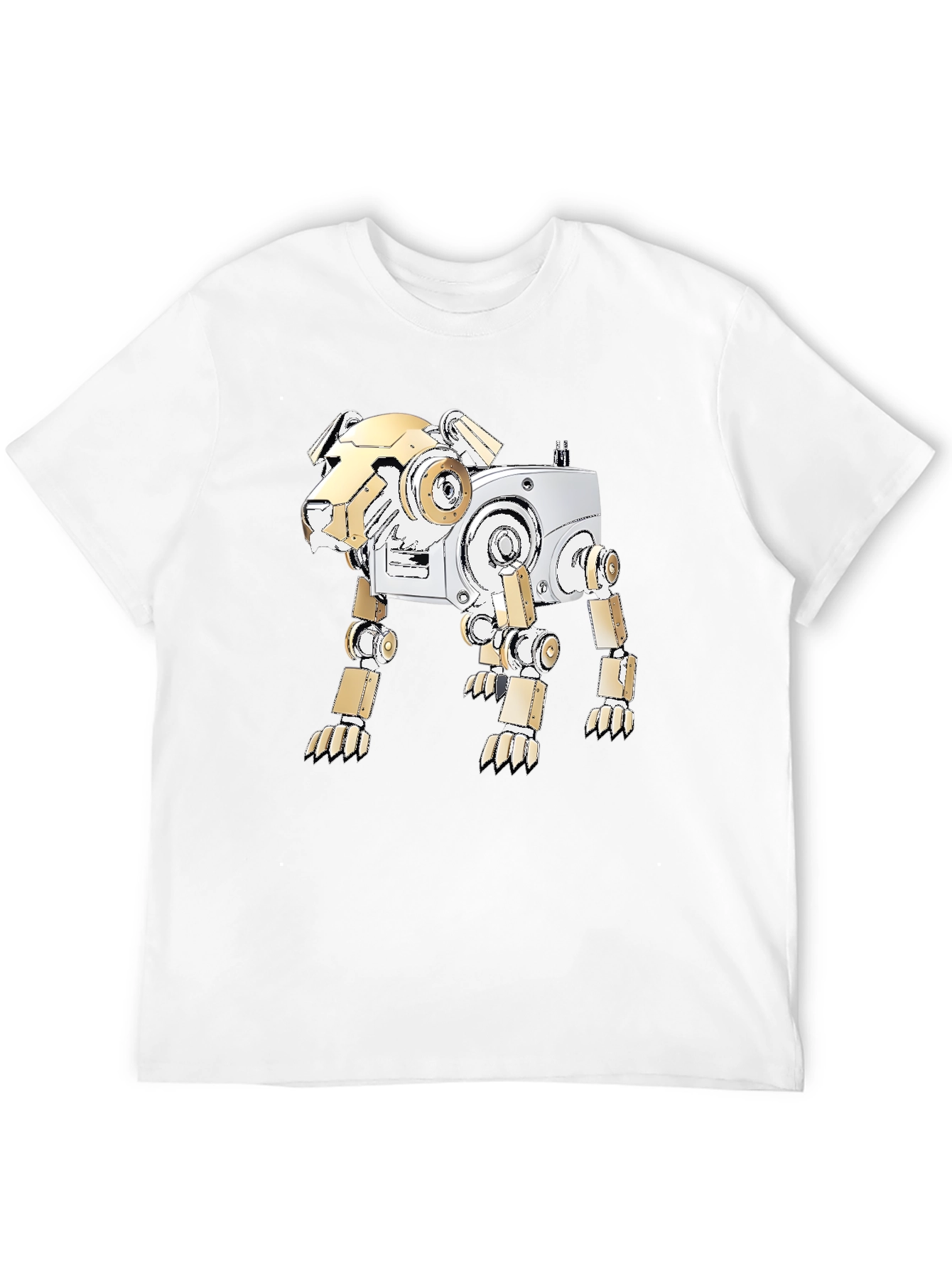 Robot Dog Graphic Tee - Stylish Sci-Fi Shirt