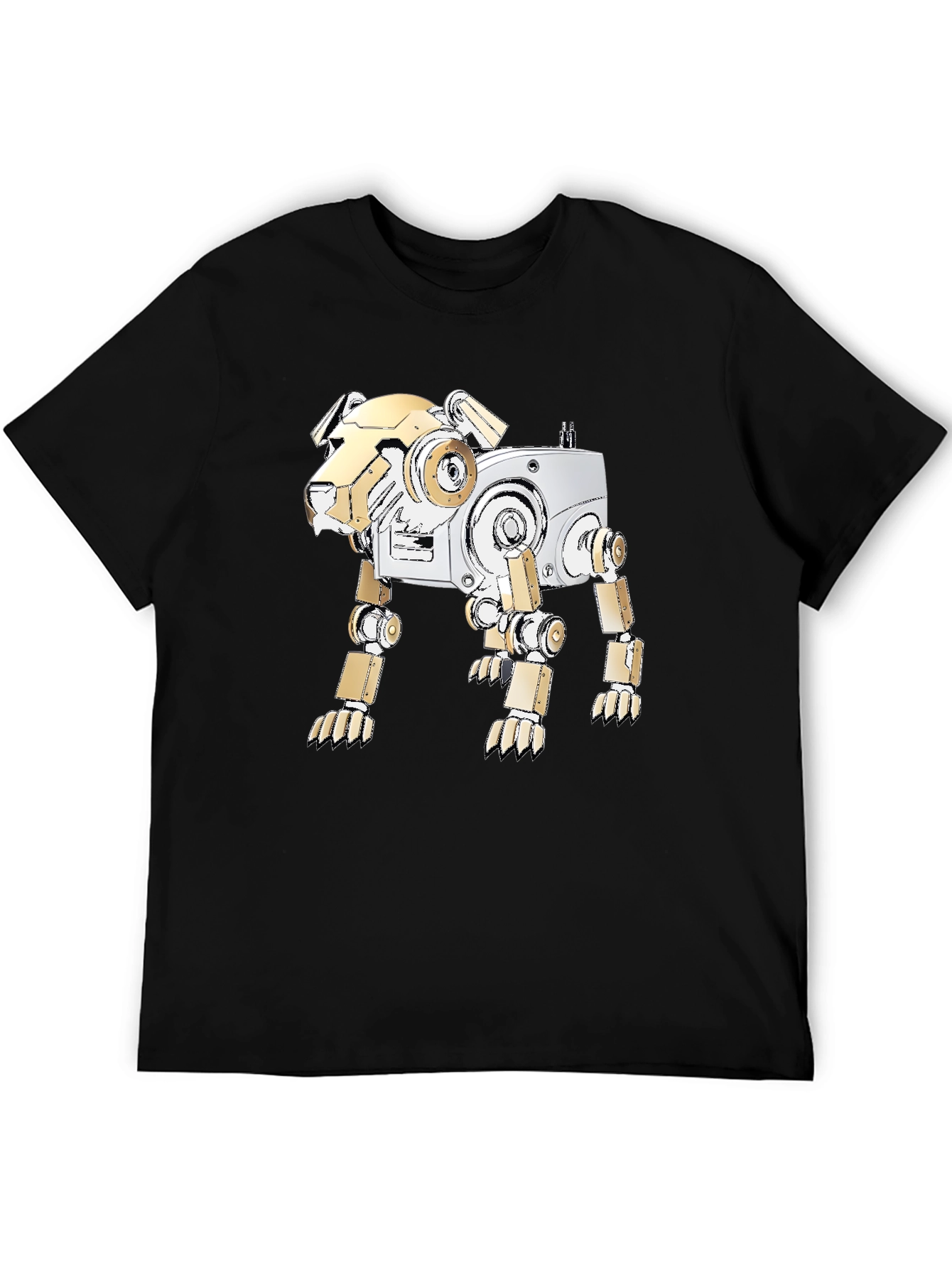 Robot Dog Graphic Tee - Stylish Sci-Fi Shirt