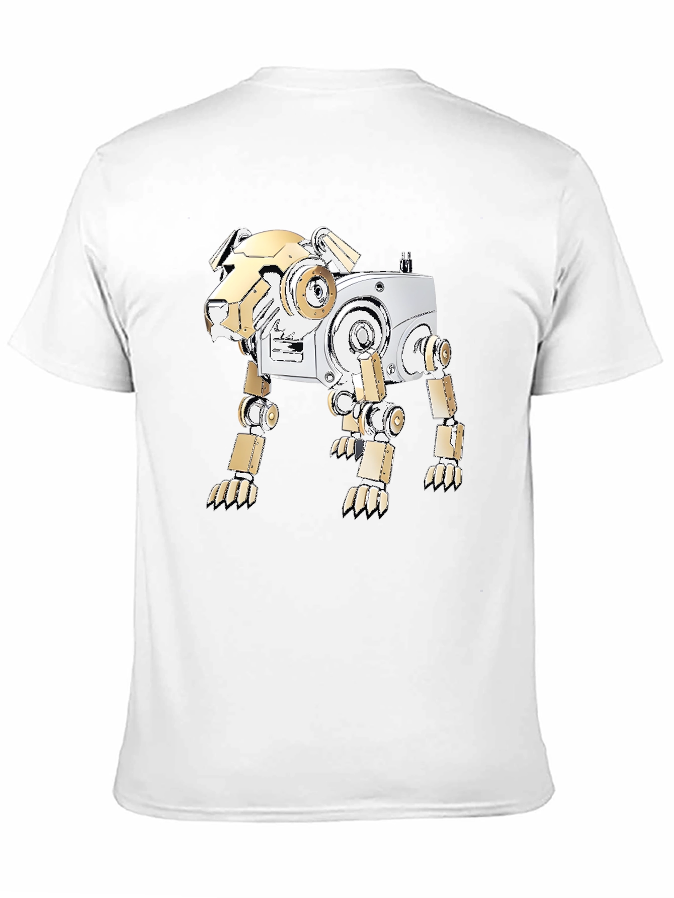 Robot Dog Graphic Tee - Stylish Sci-Fi Shirt