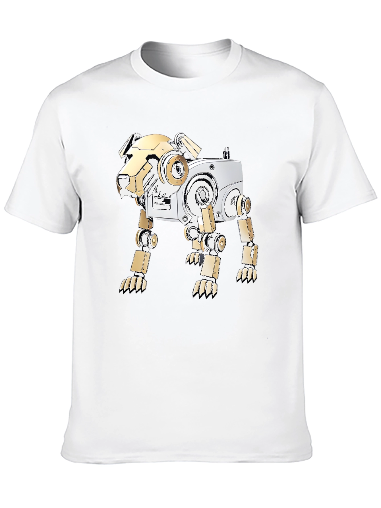 Robot Dog Graphic Tee - Stylish Sci-Fi Shirt
