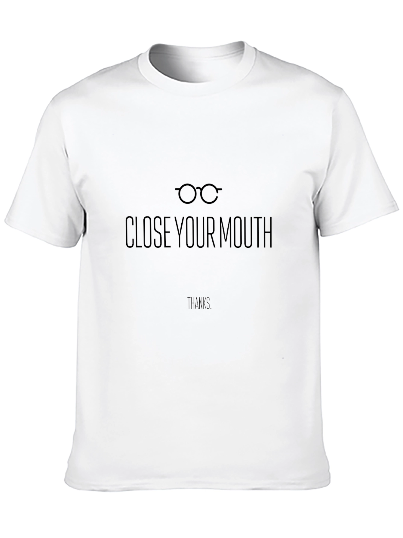 Close Your Mouth Graphic Tee - Mens Black T-Shirt