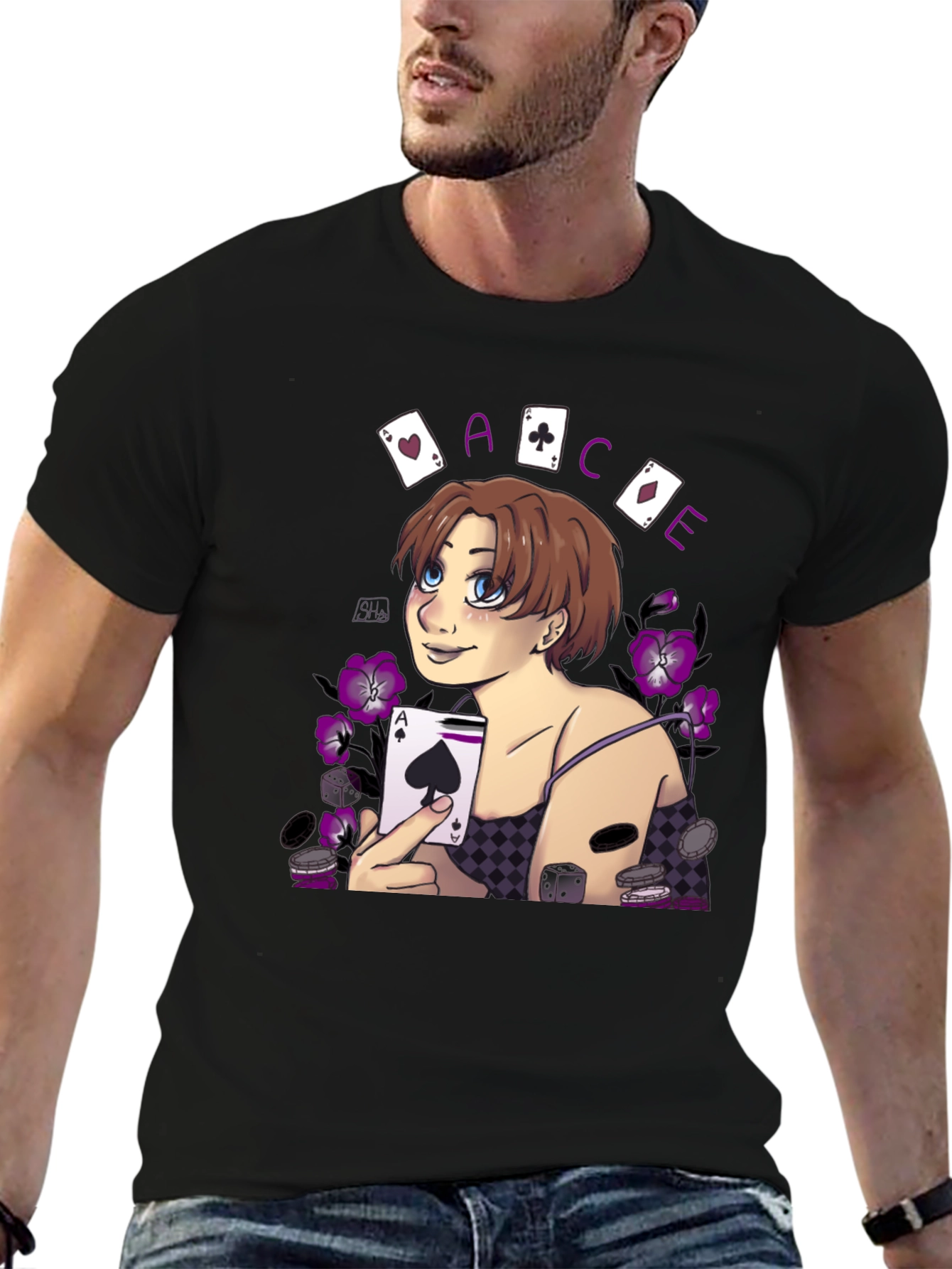Ace Playing Card Graphic T-Shirt