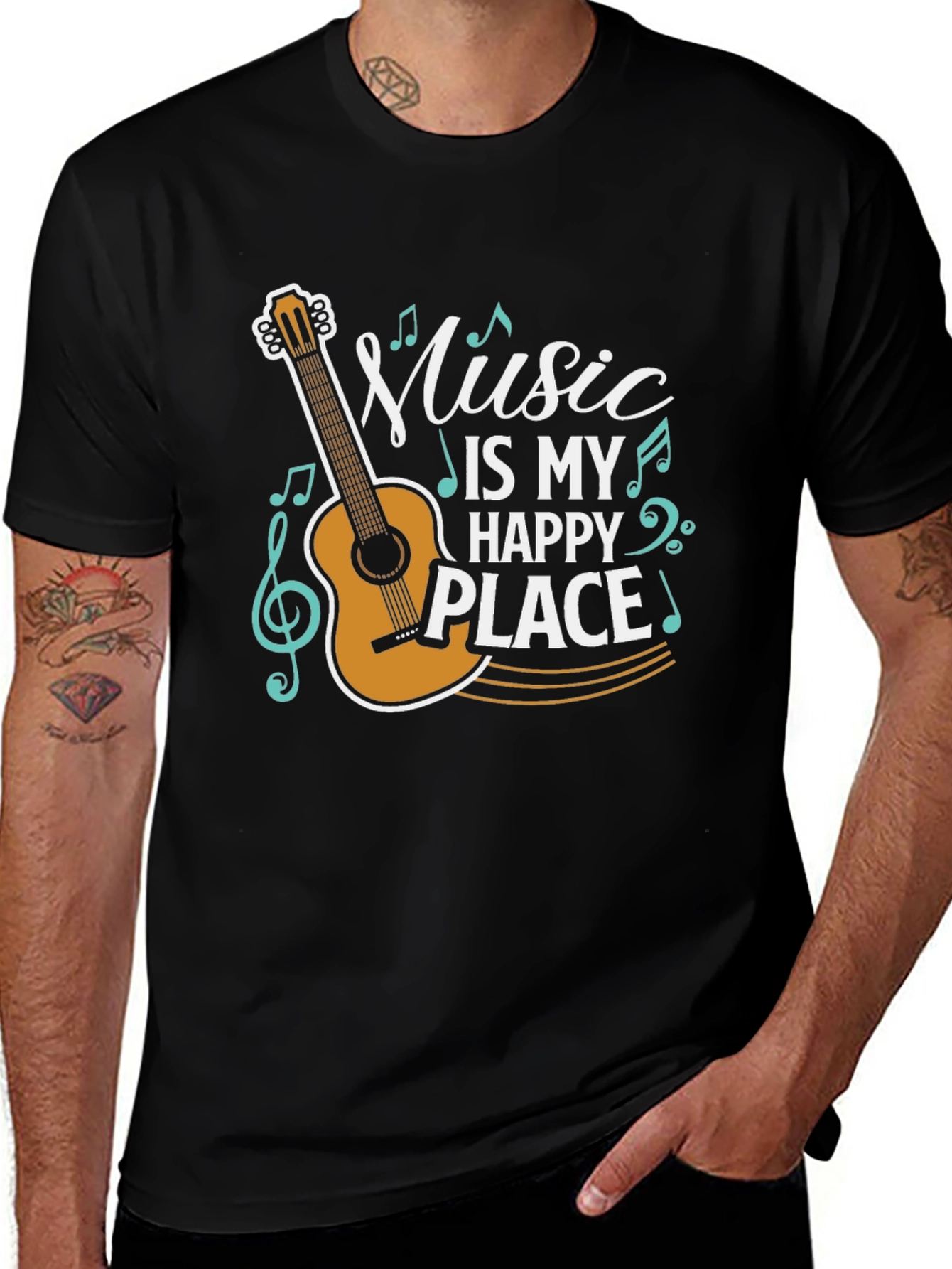 Music is My Happy Place Graphic Tee