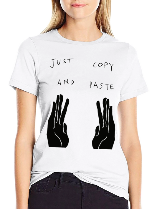 Just Copy and Paste Mens Black Graphic Tee