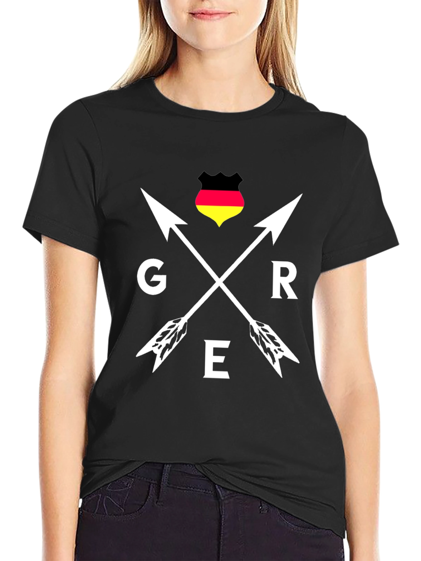 Germany Pride Arrows T-Shirt - Black