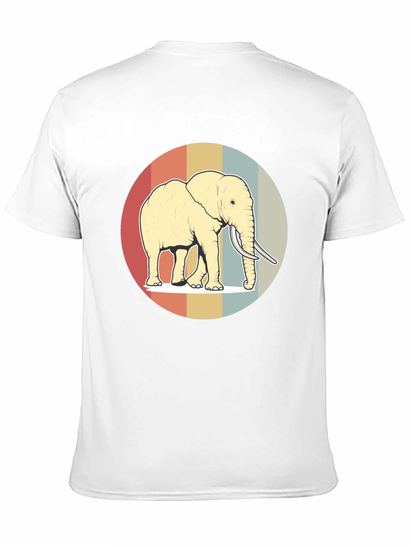 Retro Elephant Graphic Tee - Soft Cotton Blend