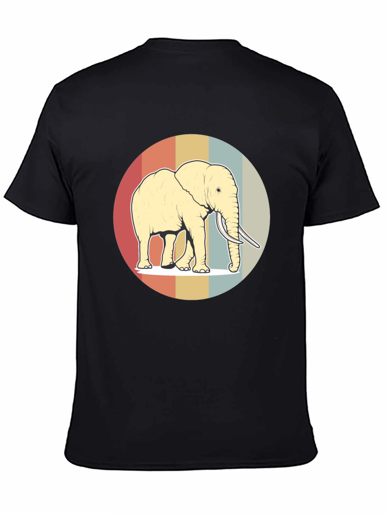 Retro Elephant Graphic Tee - Soft Cotton Blend