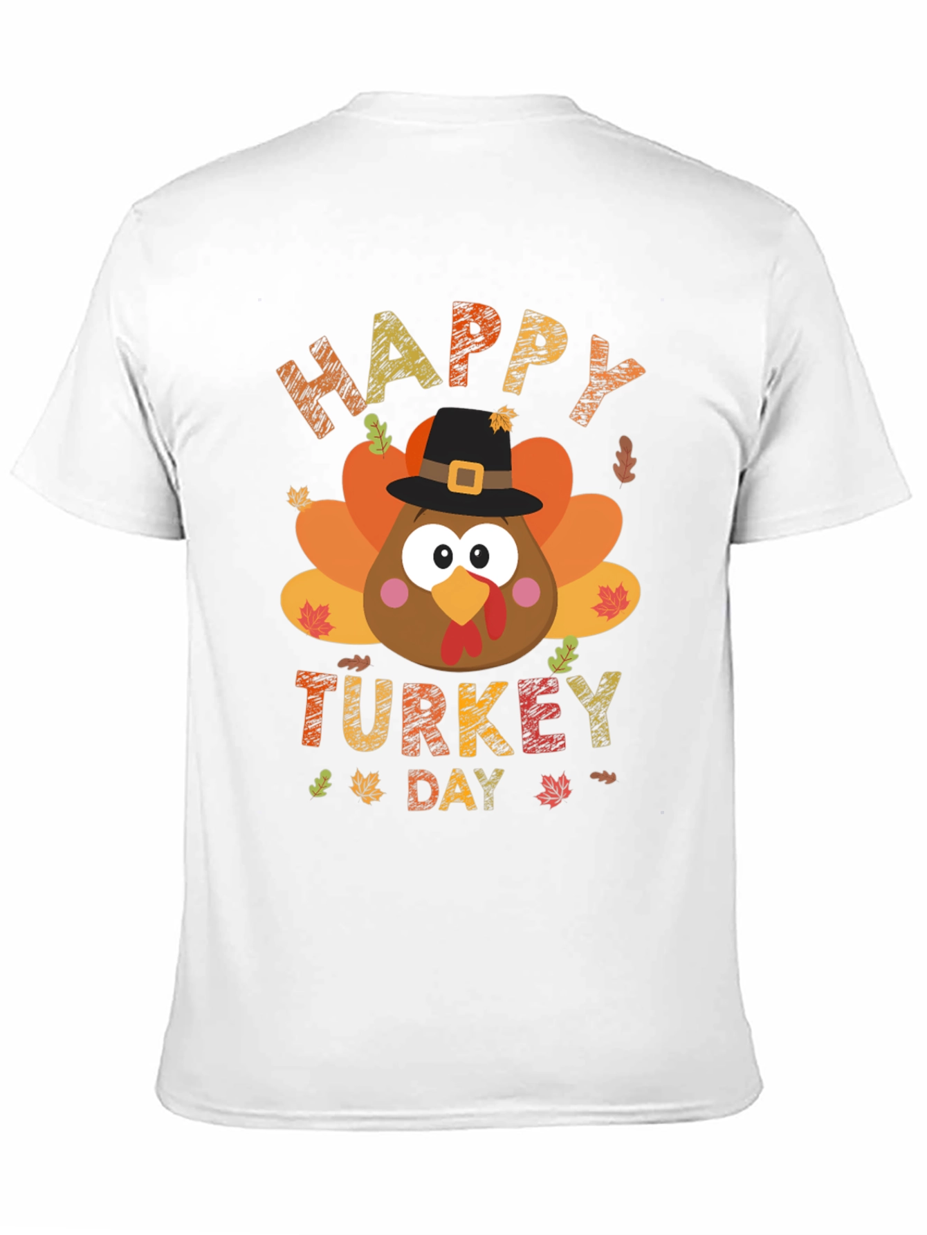 Happy Turkey Day Graphic Tee - Black