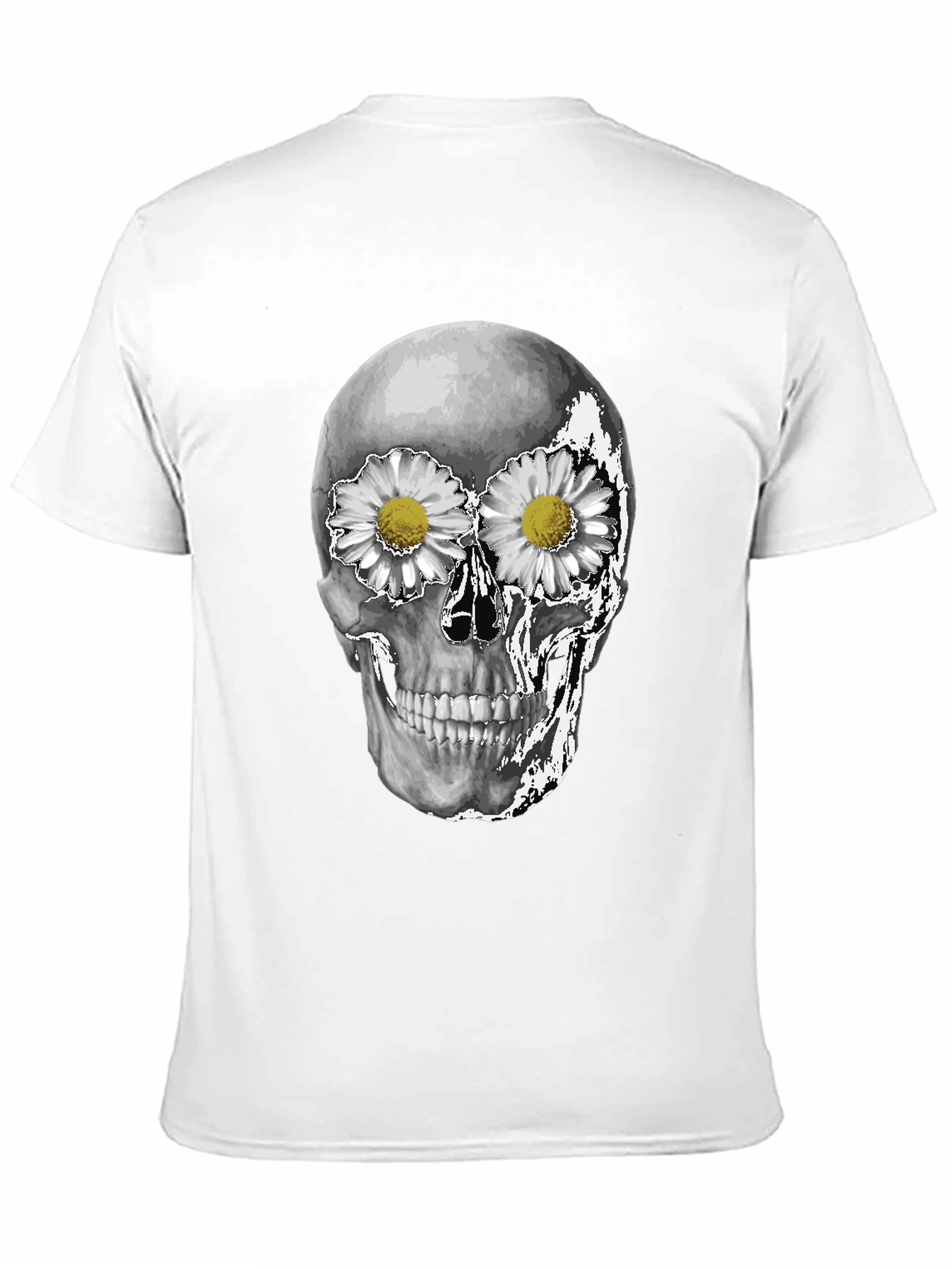 Skull & Daisy T-Shirt - Unique Graphic Tee