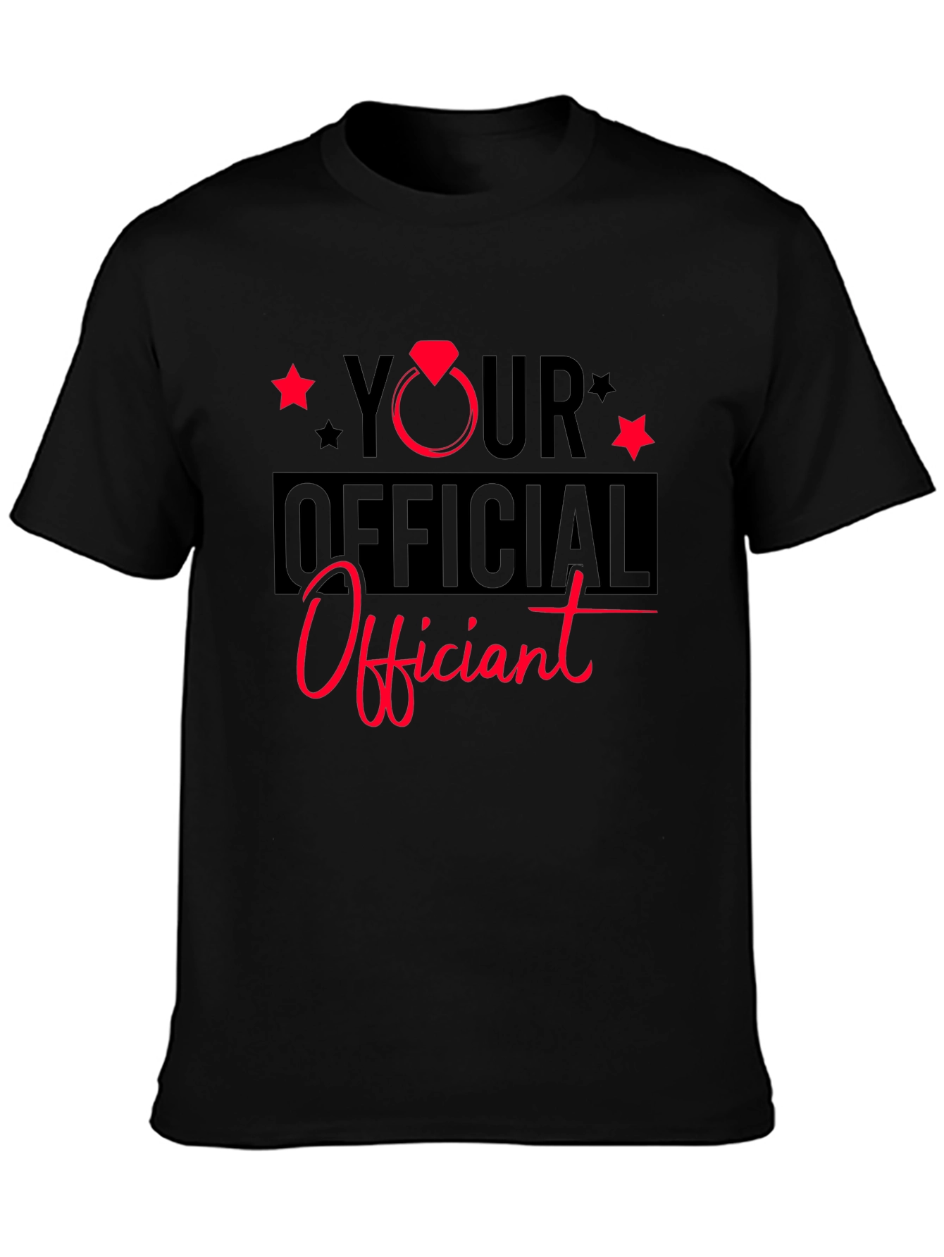 Your Official Officiant Black T-Shirt