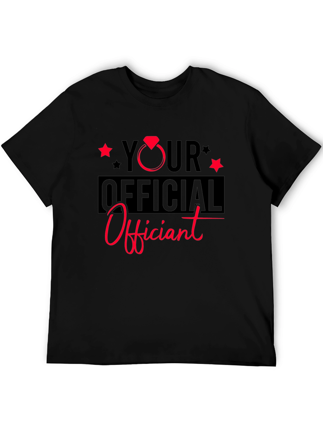 Your Official Officiant Black T-Shirt