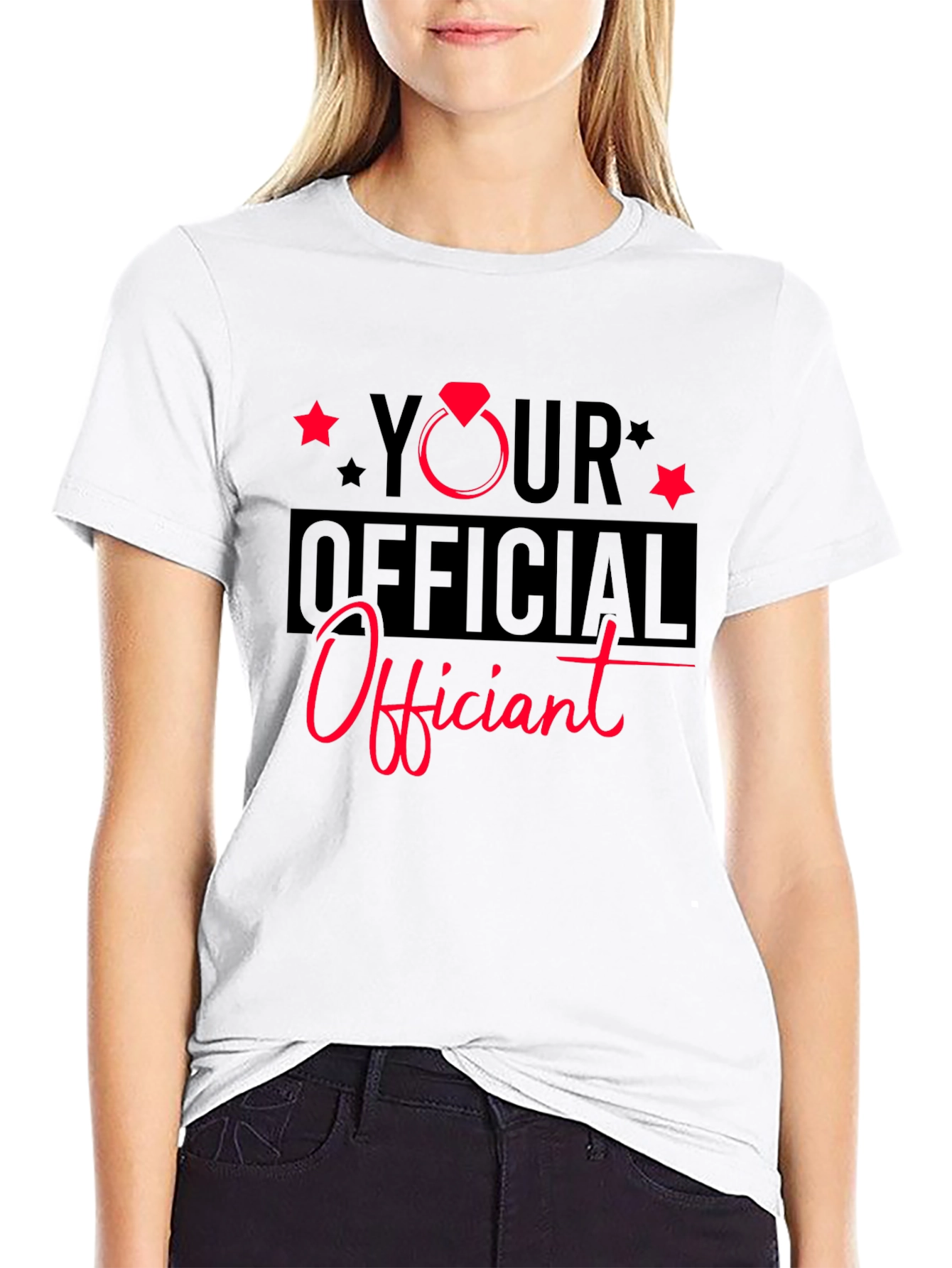 Your Official Officiant Black T-Shirt