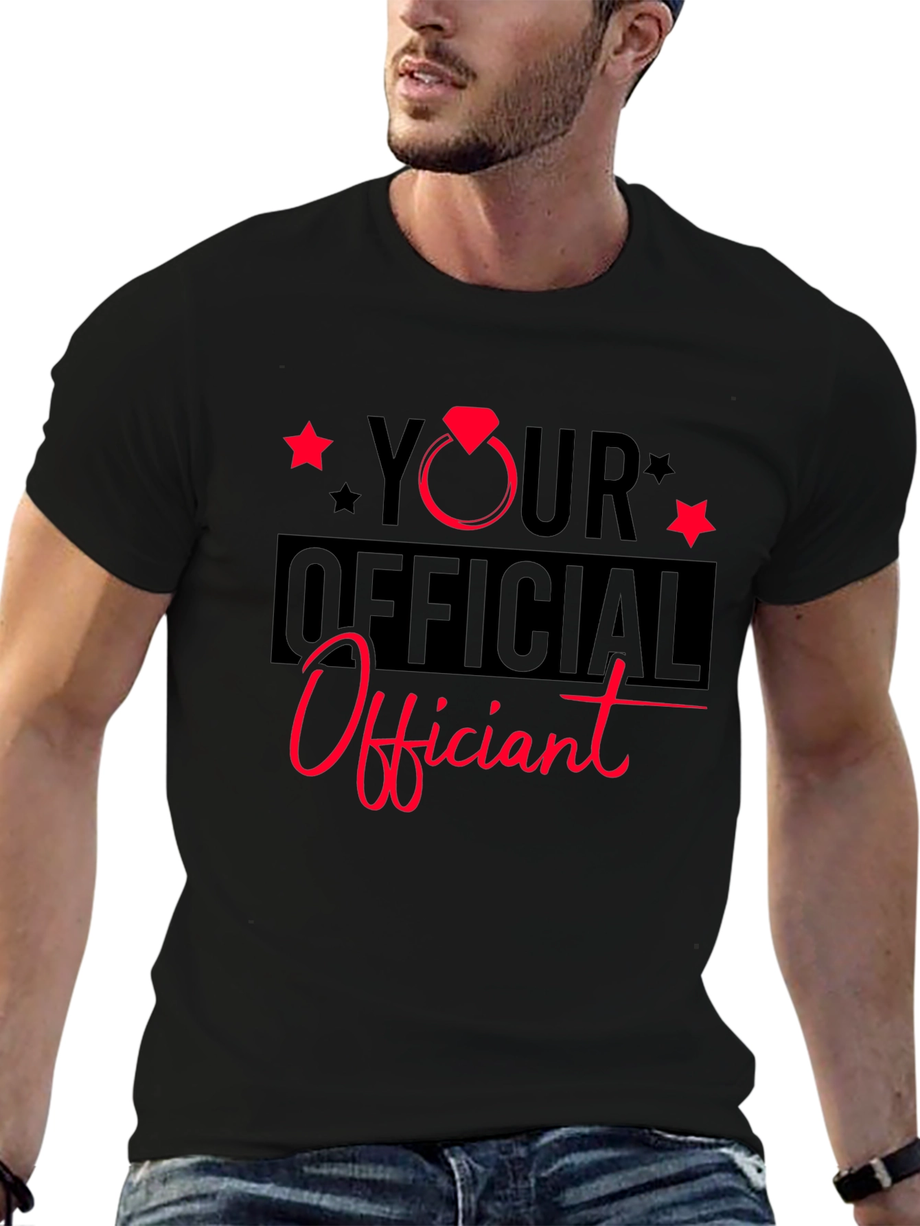 Your Official Officiant Black T-Shirt