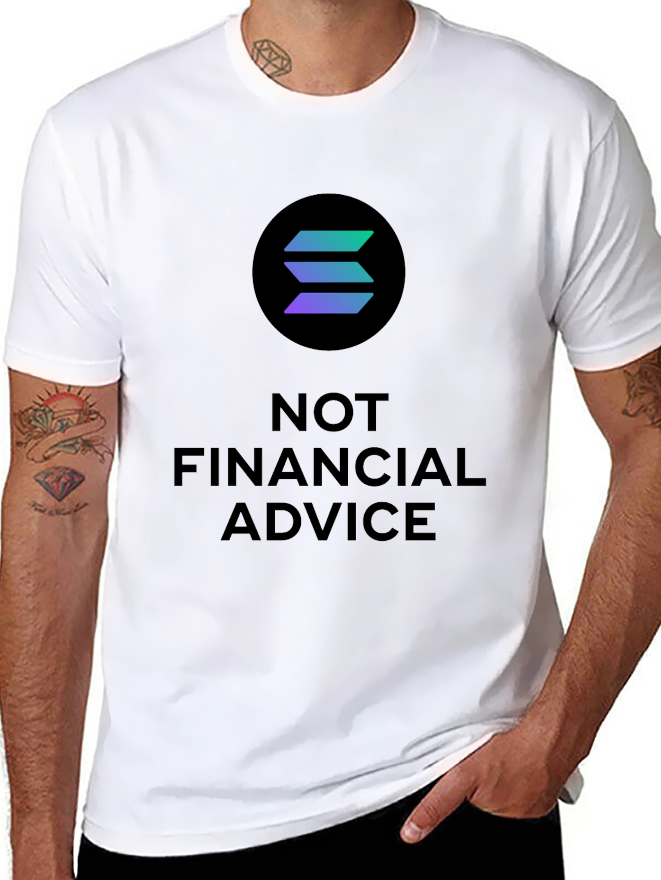 Solana Crypto T-Shirt - Not Financial Advice Tee