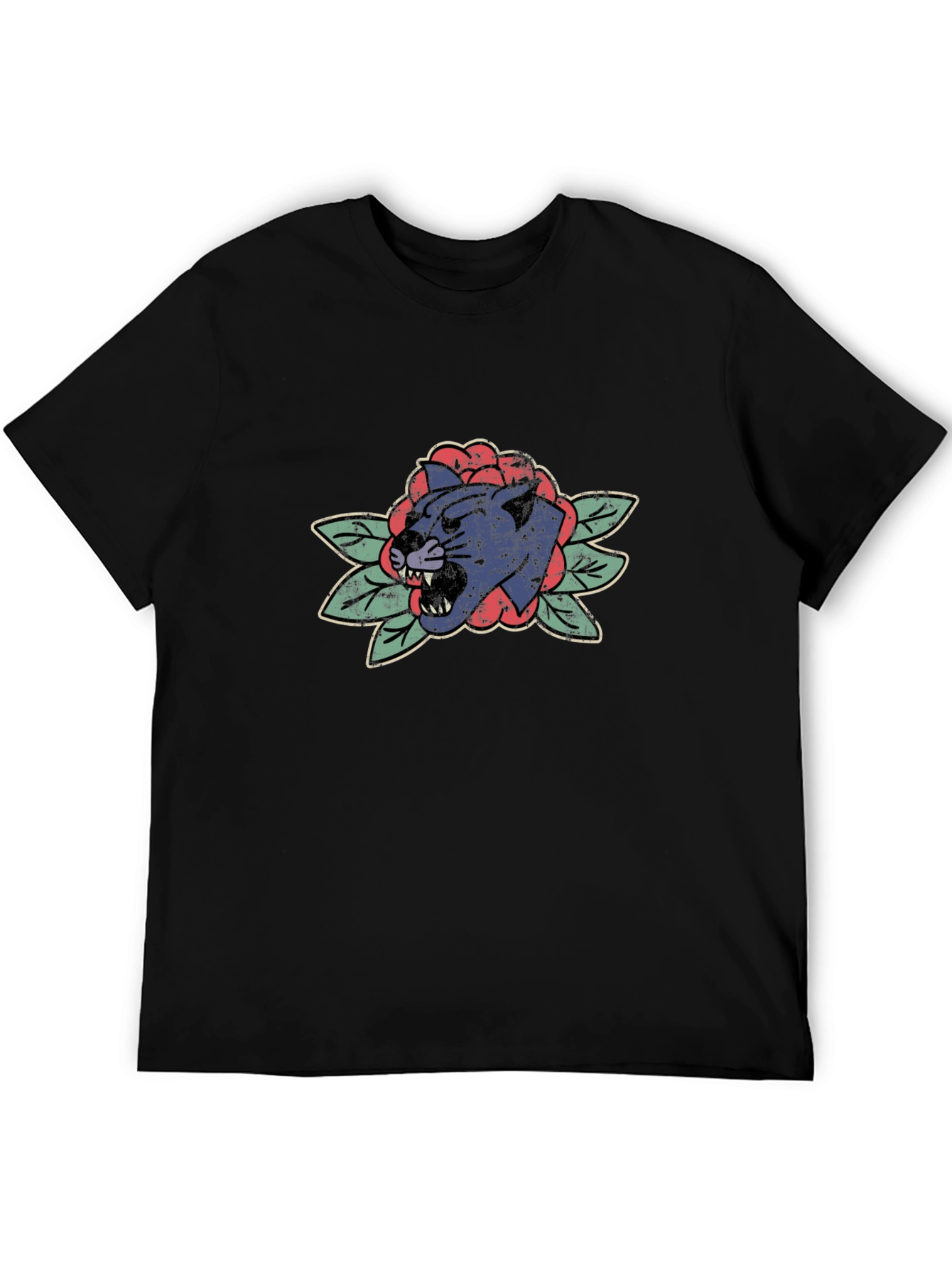 Panther Rose Tattoo Graphic T-Shirt