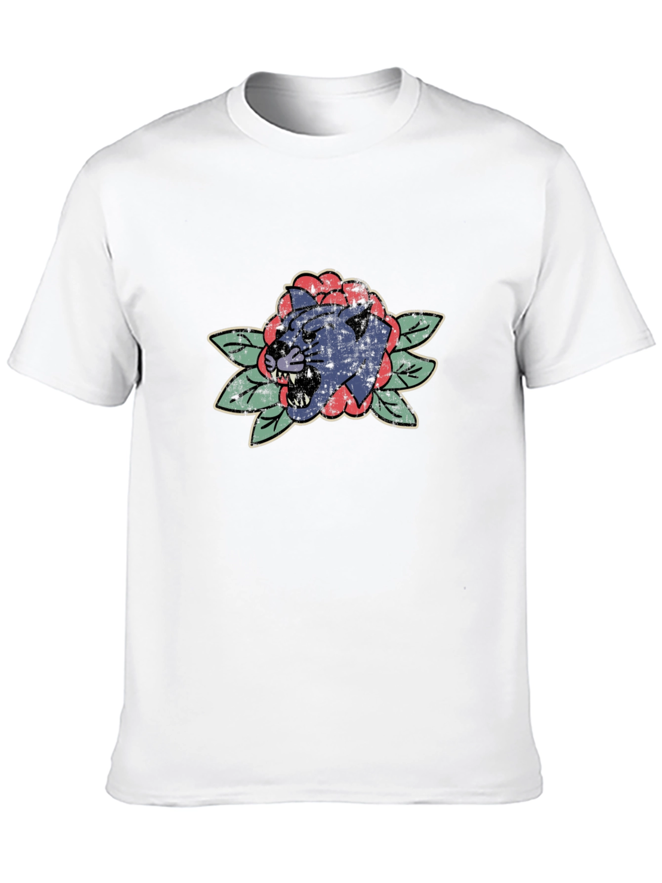 Panther Rose Tattoo Graphic T-Shirt
