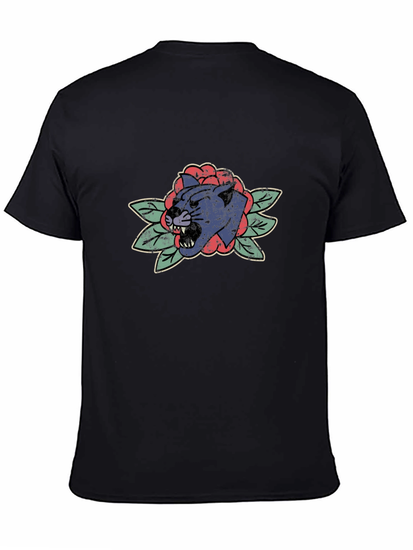 Panther Rose Tattoo Graphic T-Shirt