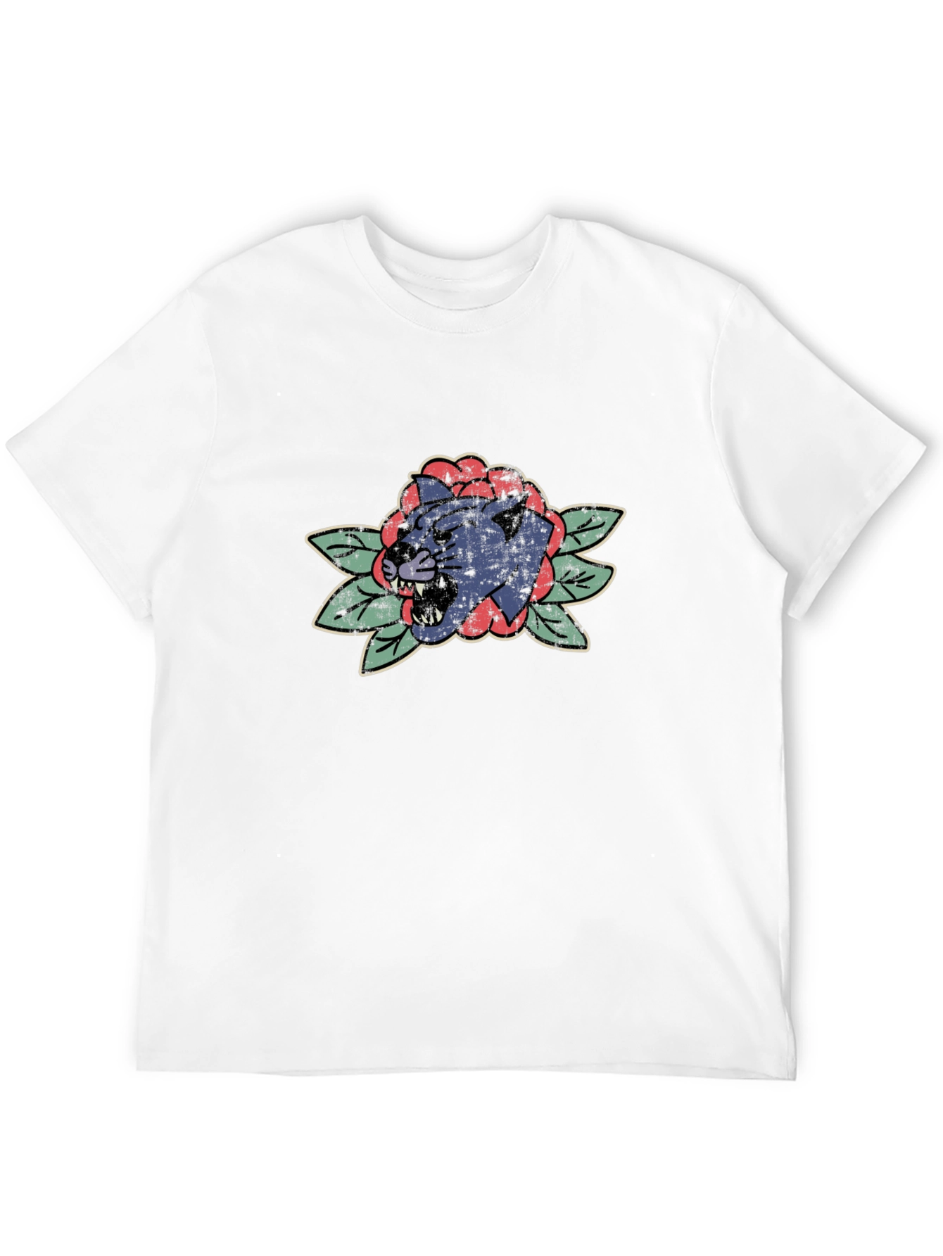 Panther Rose Tattoo Graphic T-Shirt