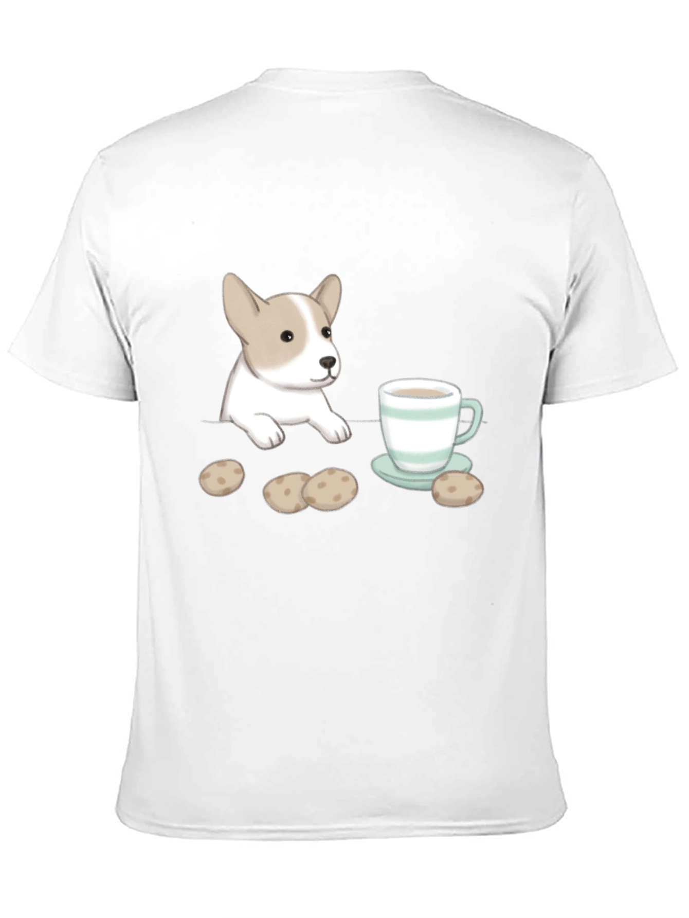 Cute Puppy Tea & Cookies Graphic T-Shirt